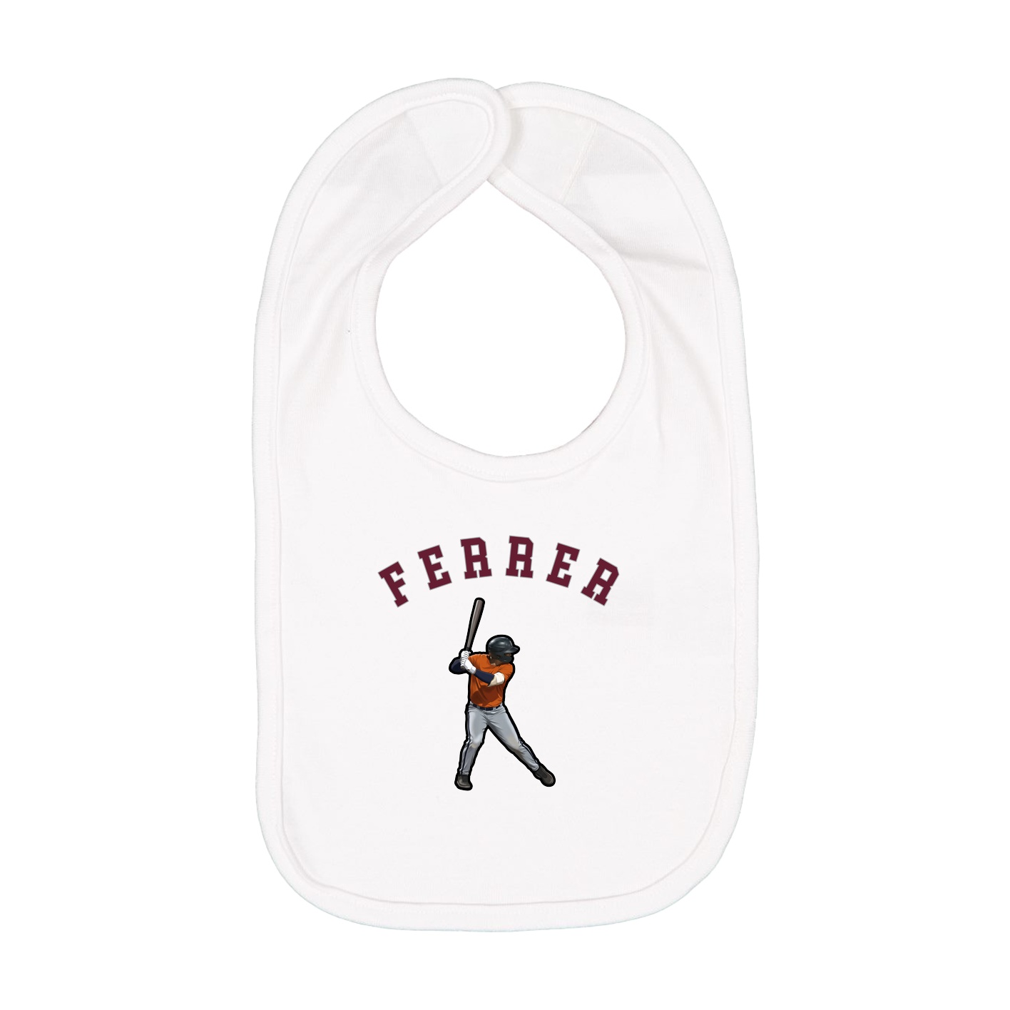 Infant Bib — Shirsey Arch in White