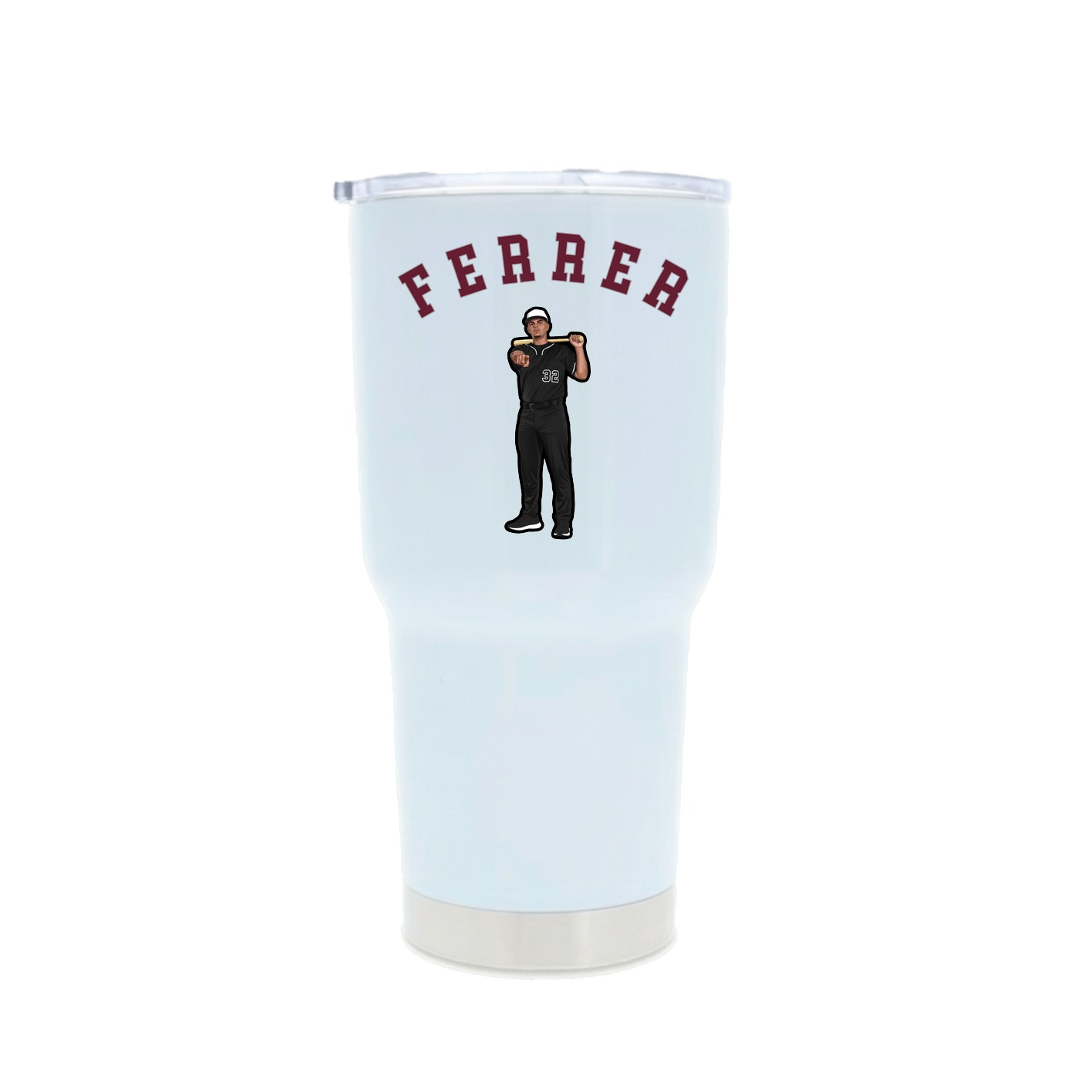30oz Stainless Steel Tumbler — Shirsey Arch in White