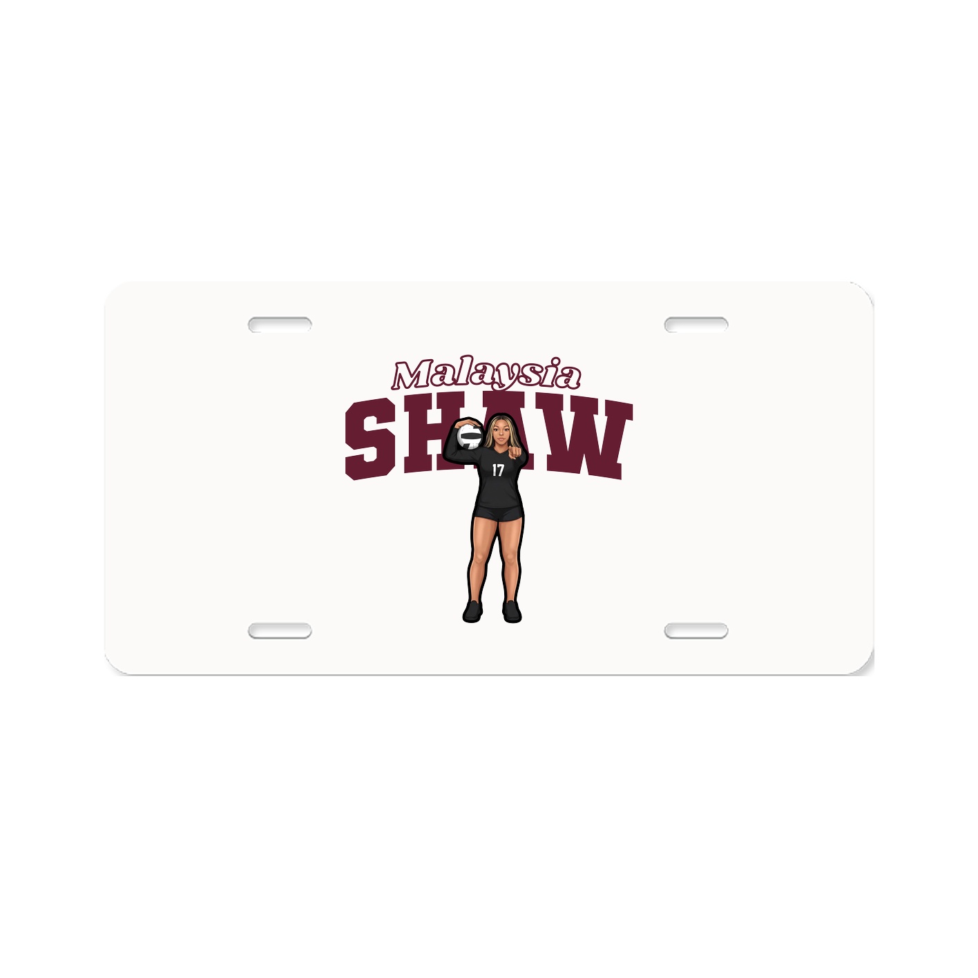 License Plate — Name Arch in Classic
