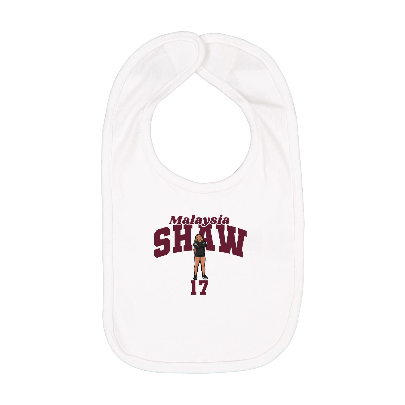 Infant Bib — Signature Arch in White
