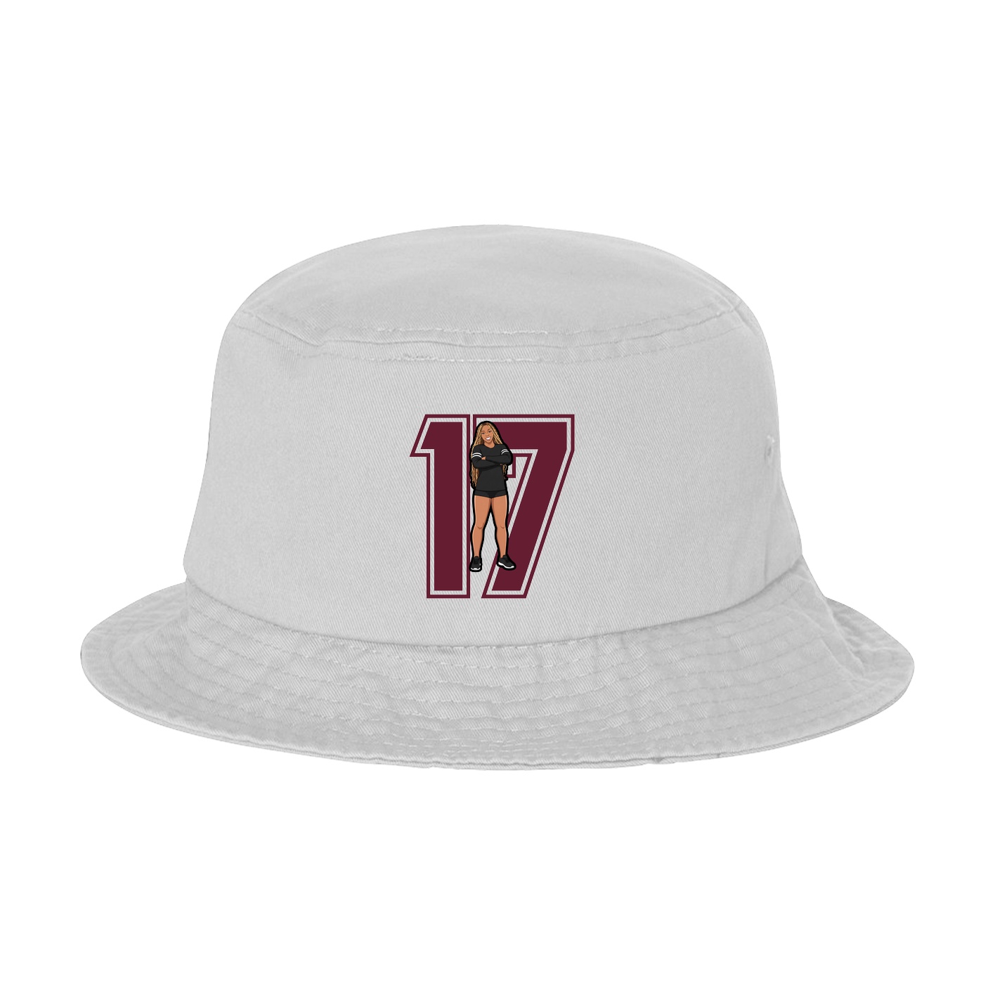Bucket Cap — Number in White
