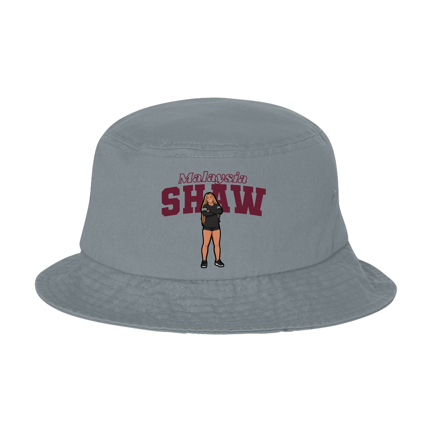 Bucket Cap — Name Arch in Grey