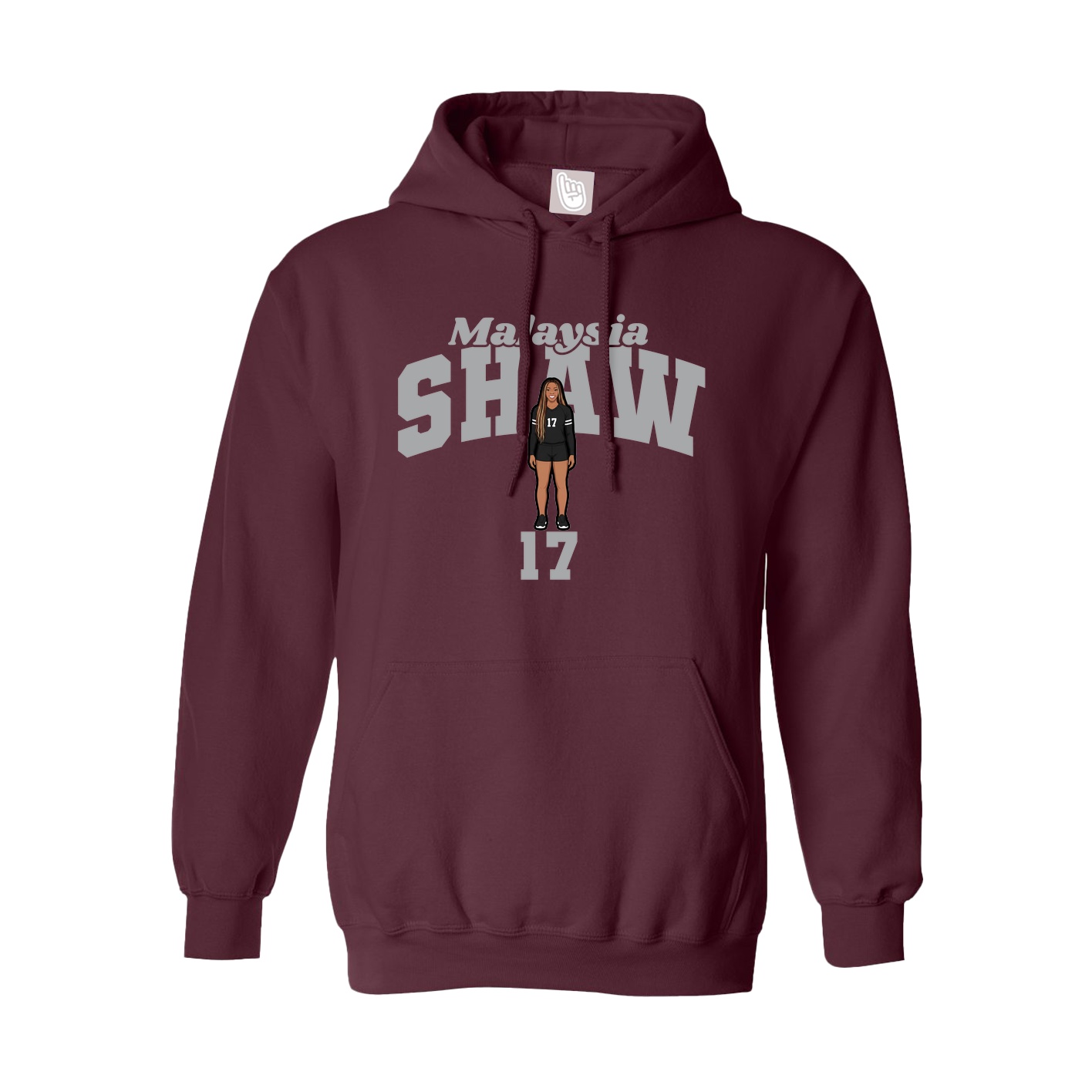 Hoodie — Signature Arch in Maroon