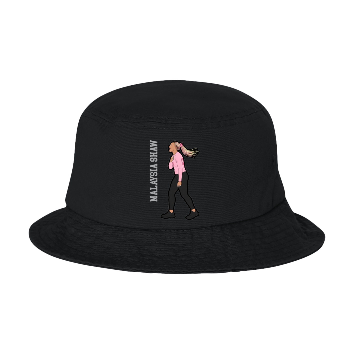 Bucket Cap — Name Vertical in Black