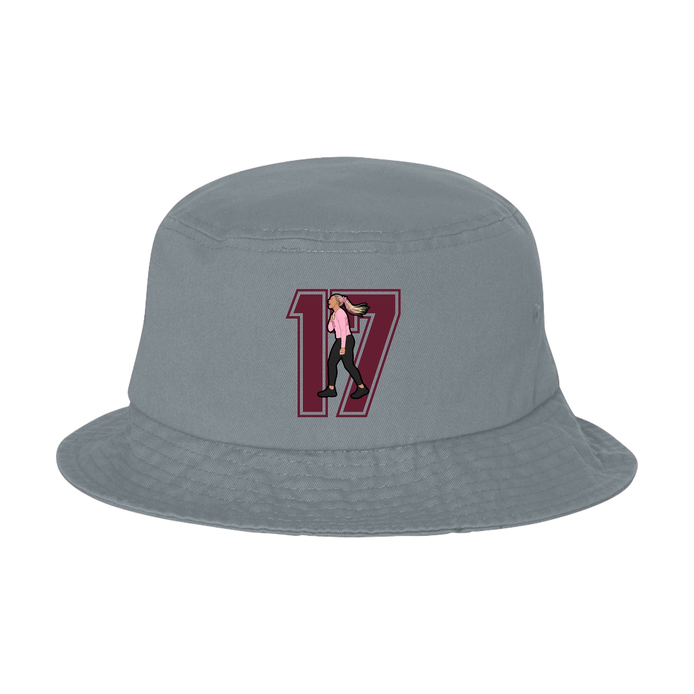 Bucket Cap — Number in Grey