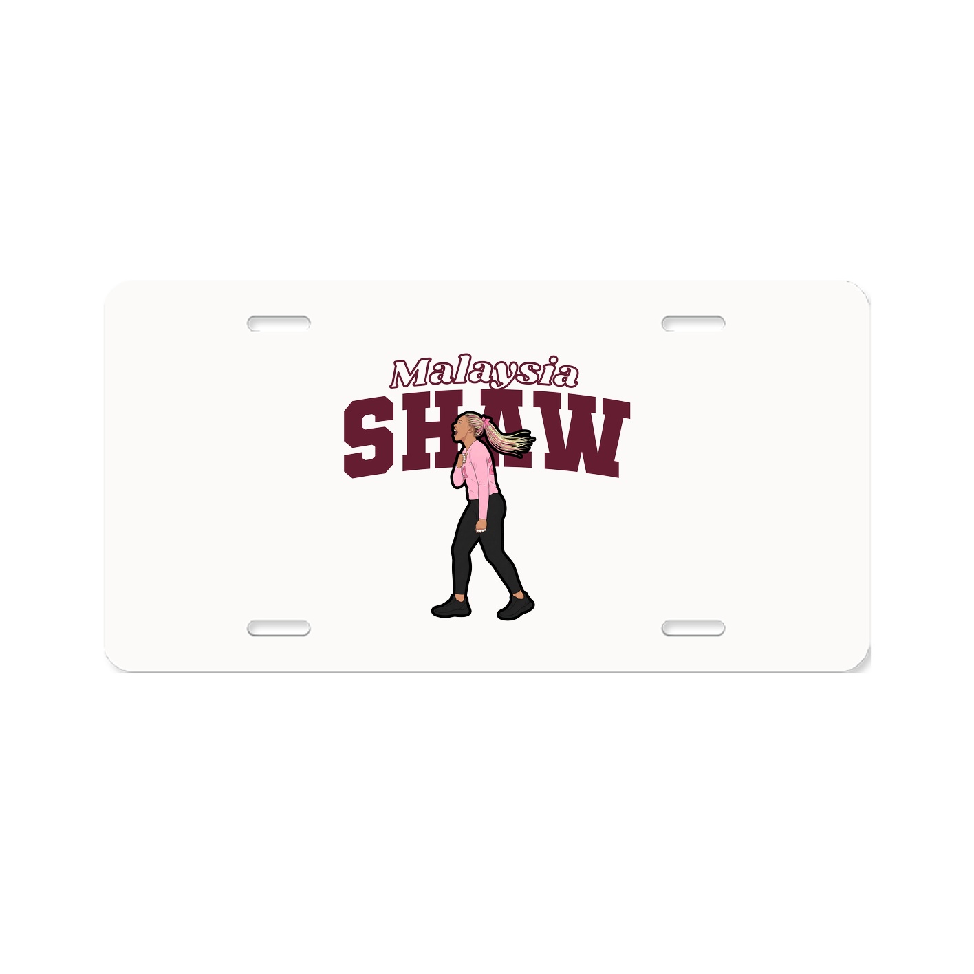 License Plate — Name Arch in Classic