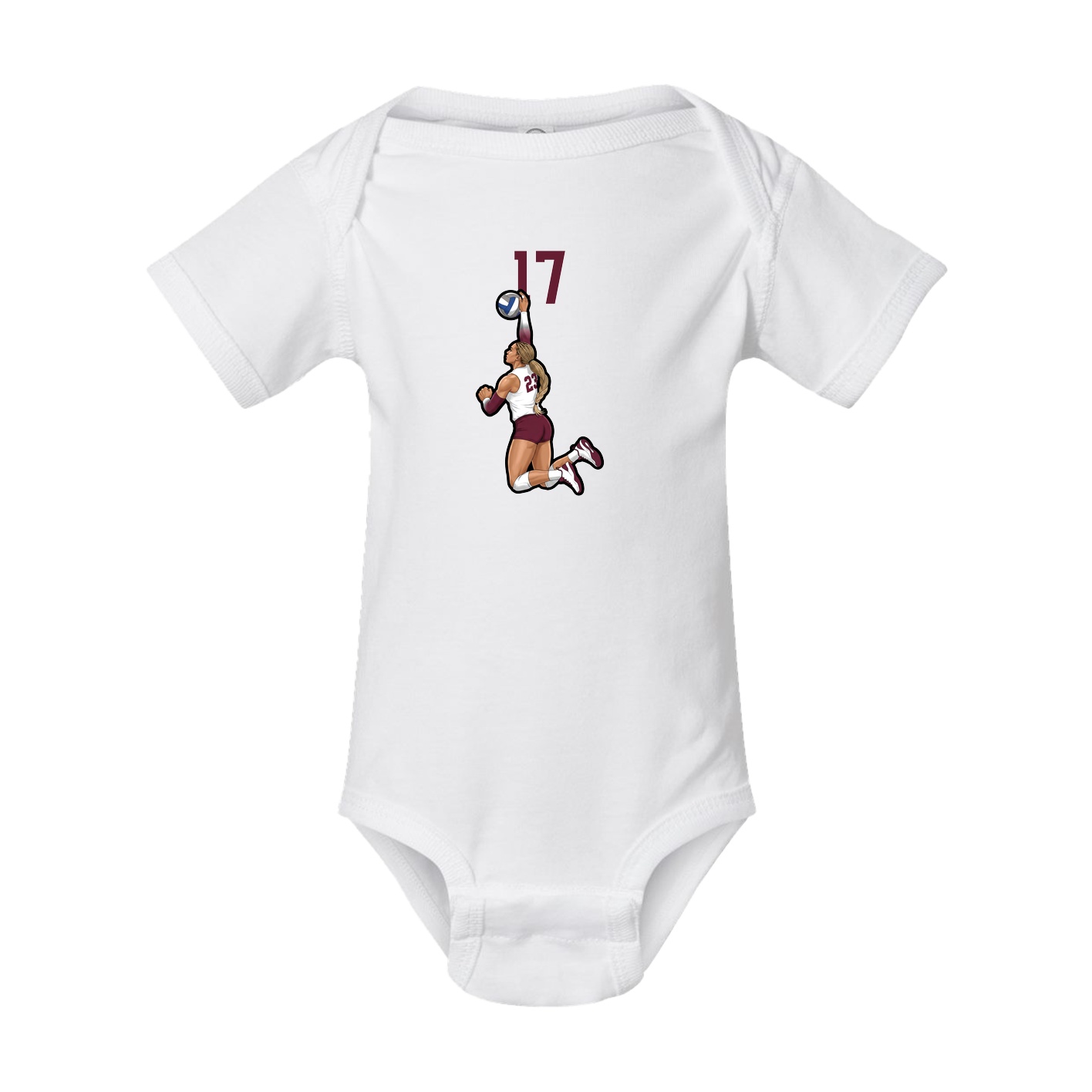 Baby Onesie — Number Top in White