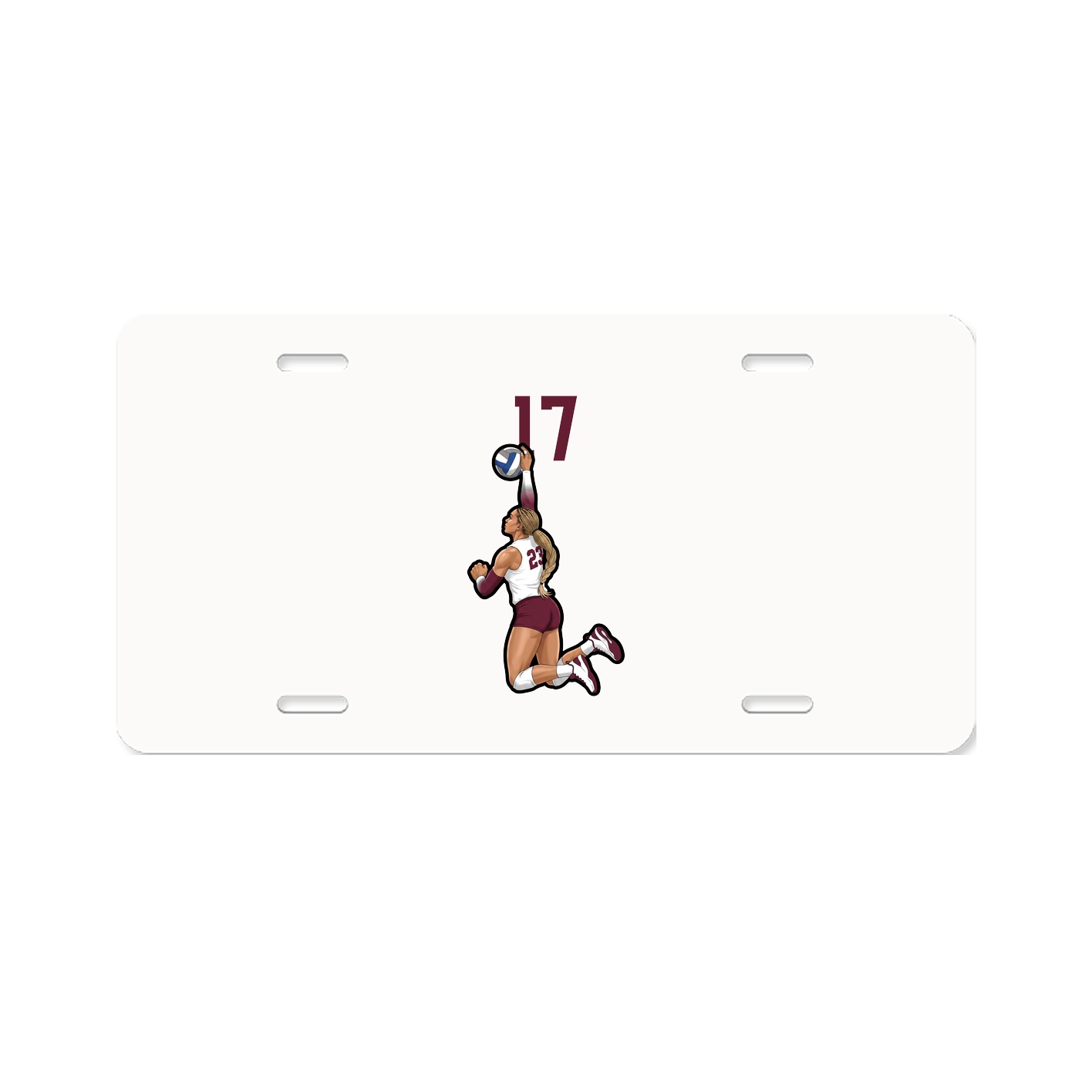 License Plate — Number Top in Classic