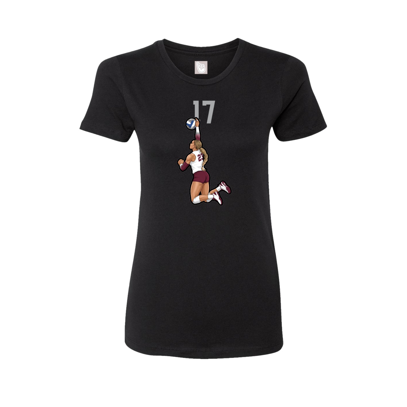 Womens Tee — Number Top in Black
