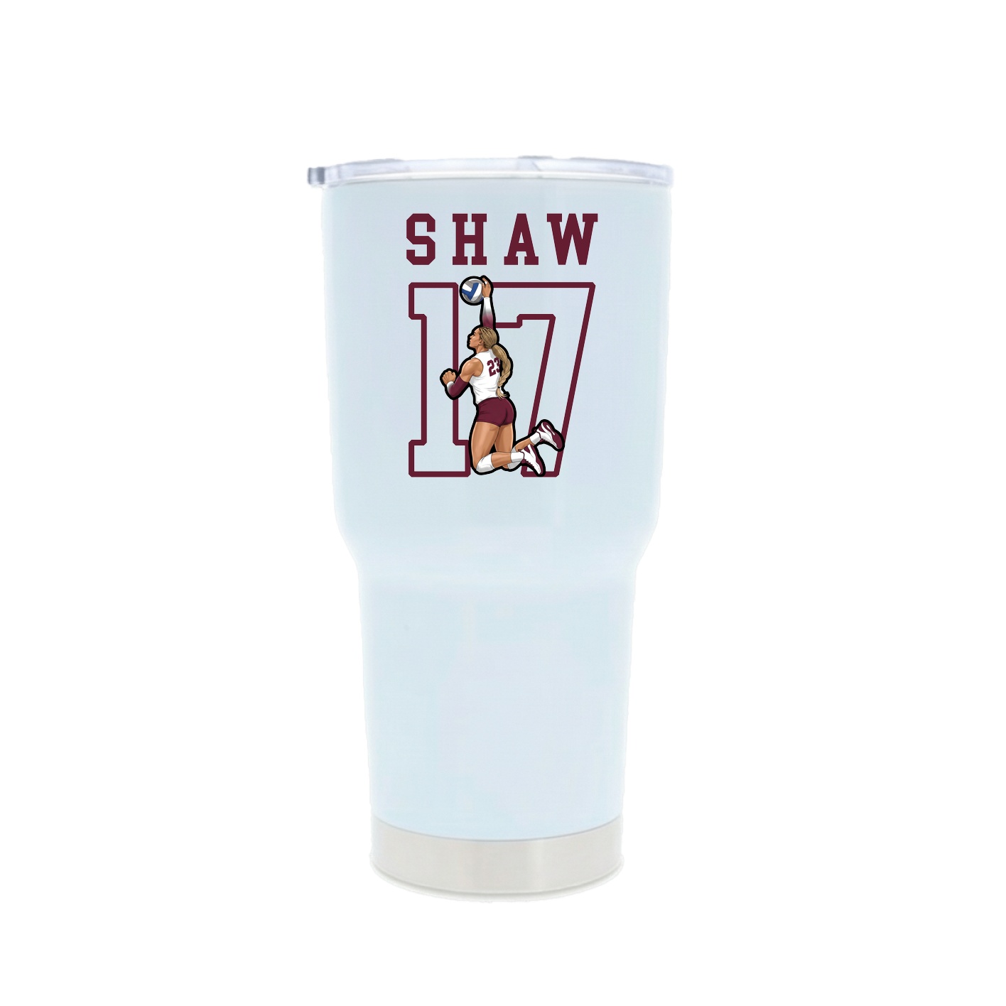 30oz Stainless Steel Tumbler — Shirsey in White