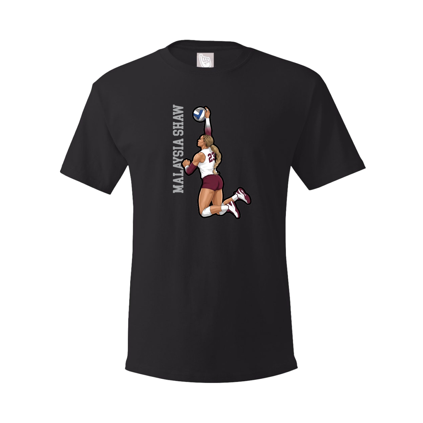 Youth Tee — Name Vertical in Black