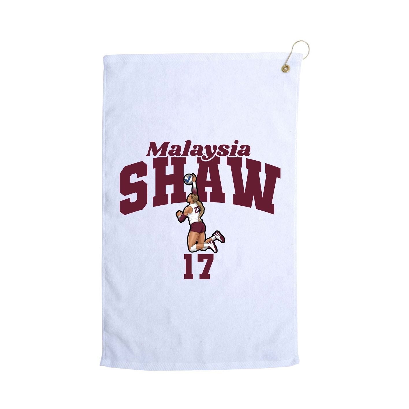 Golf Towel — Signature Arch in White