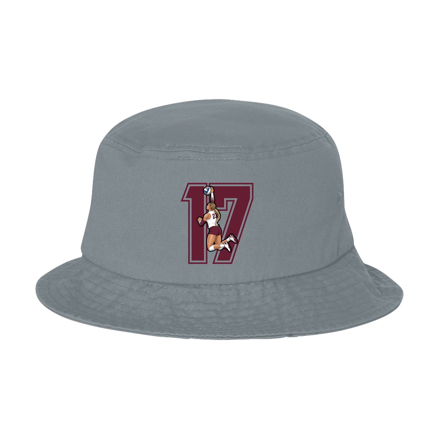 Bucket Cap — Number in Grey