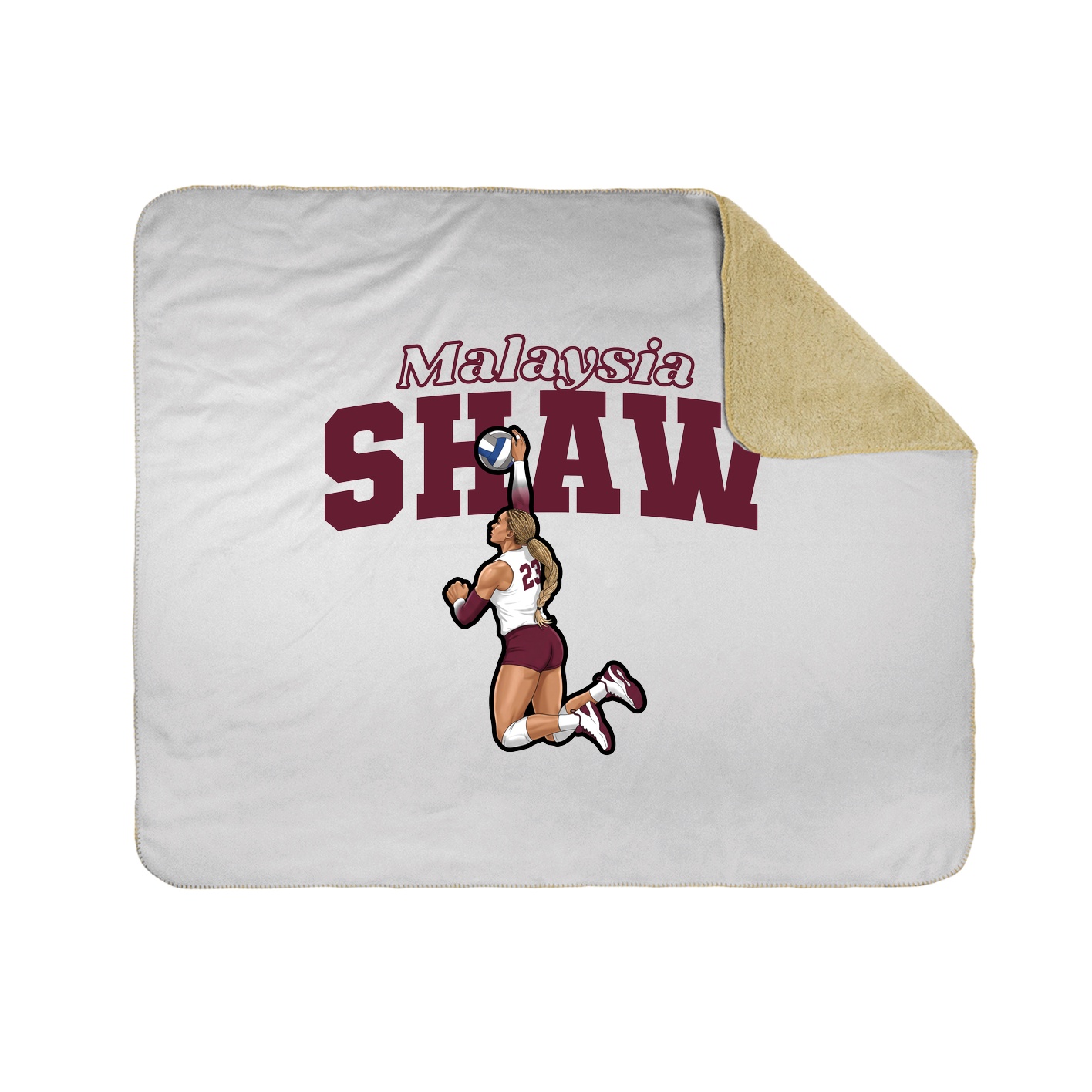 Throw Blanket — Name Arch in White