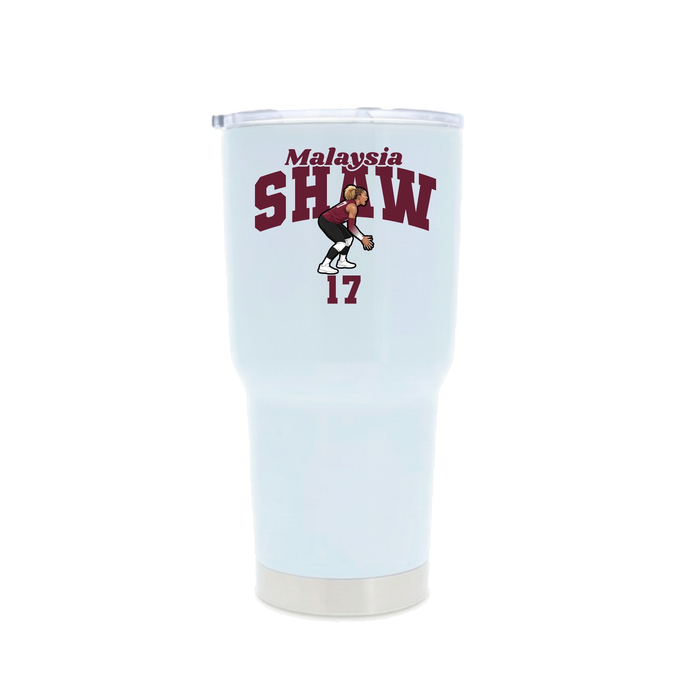 30oz Stainless Steel Tumbler — Signature Arch in White