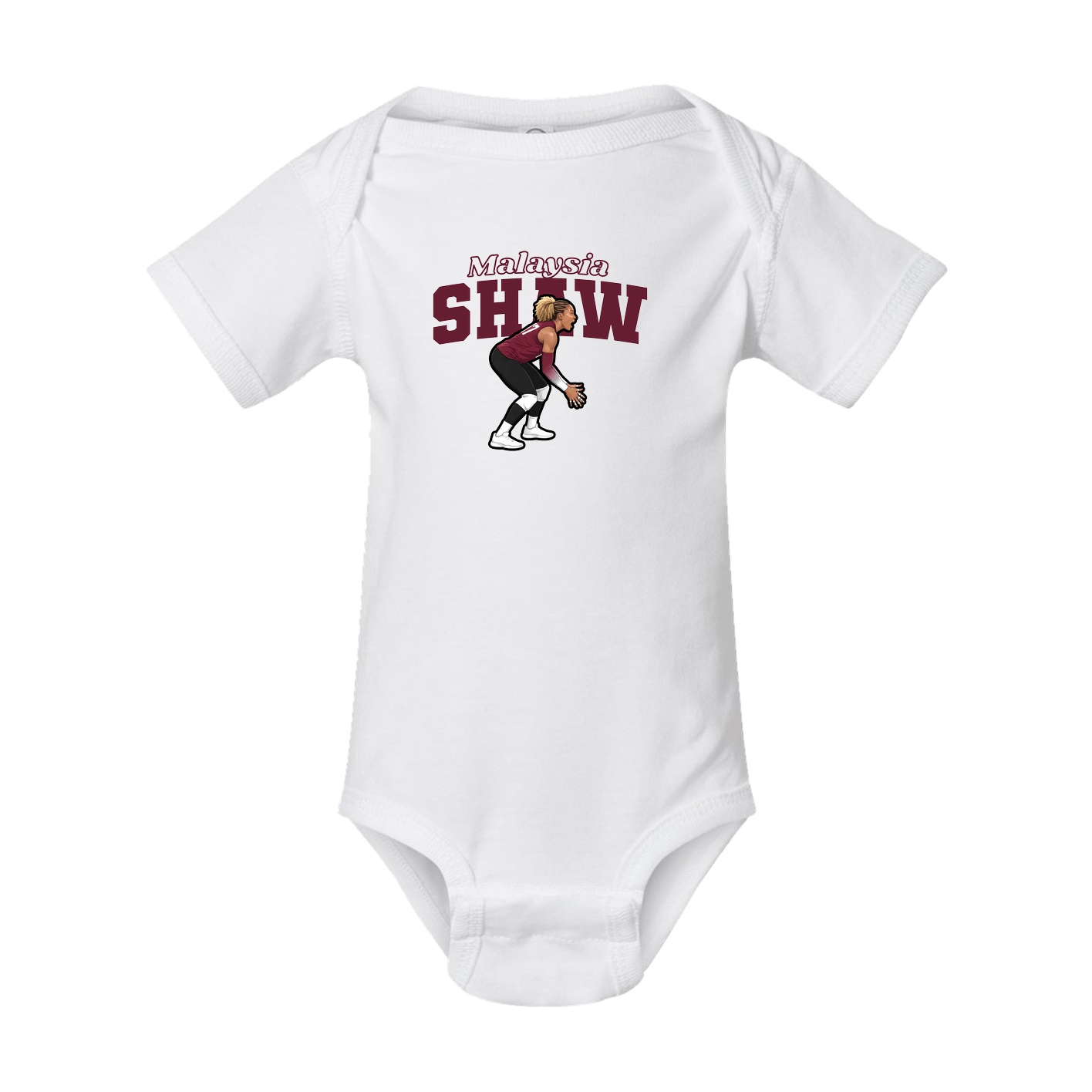 Baby Onesie — Name Arch in White
