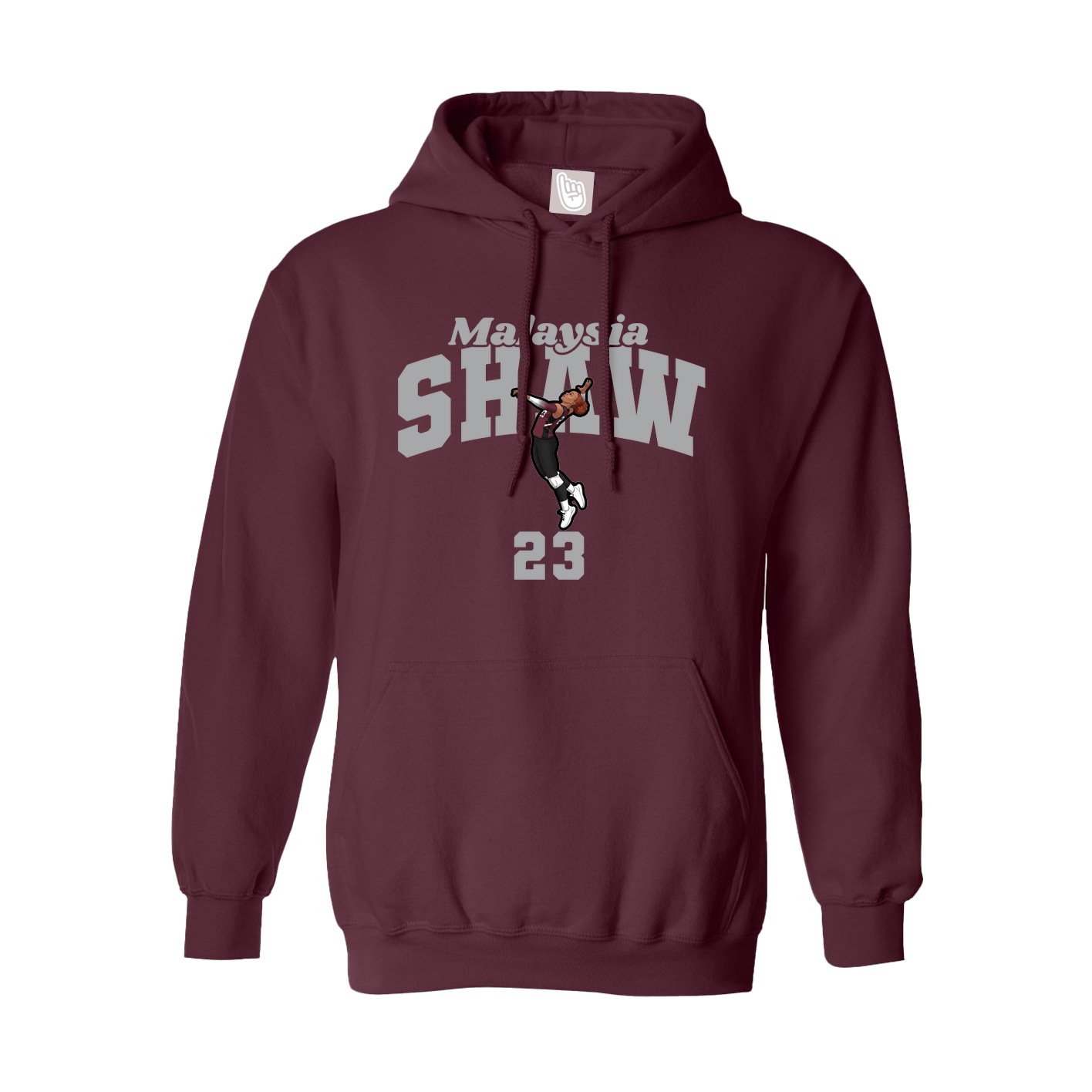 Youth Hoodie — Signature Arch in Maroon