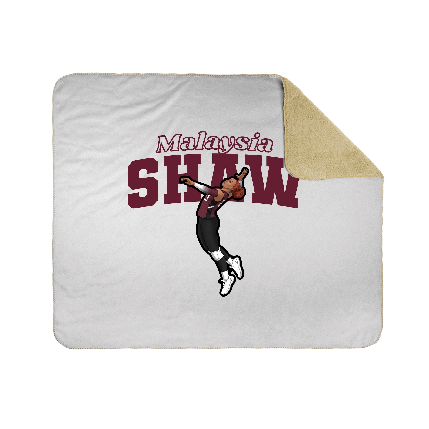 Throw Blanket — Name Arch in White