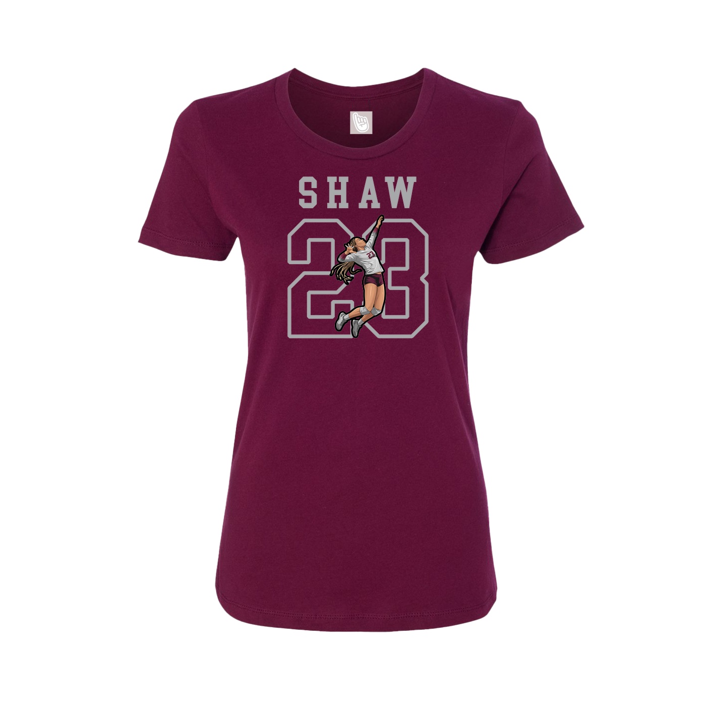 Fitted Women's Tee — Shirsey in Maroon
