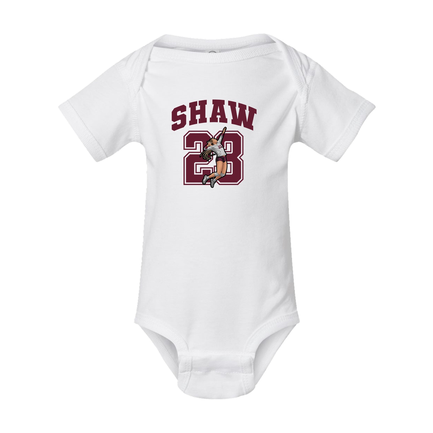 Baby Onesie — Number in White