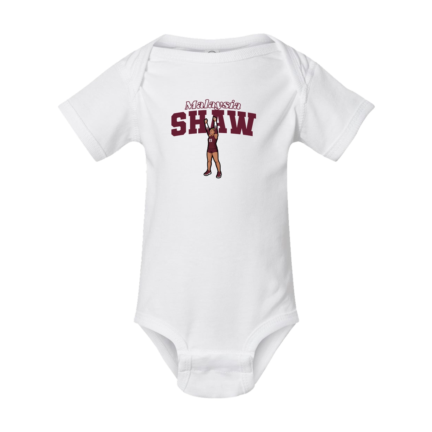 Baby Onesie — Name Arch in White