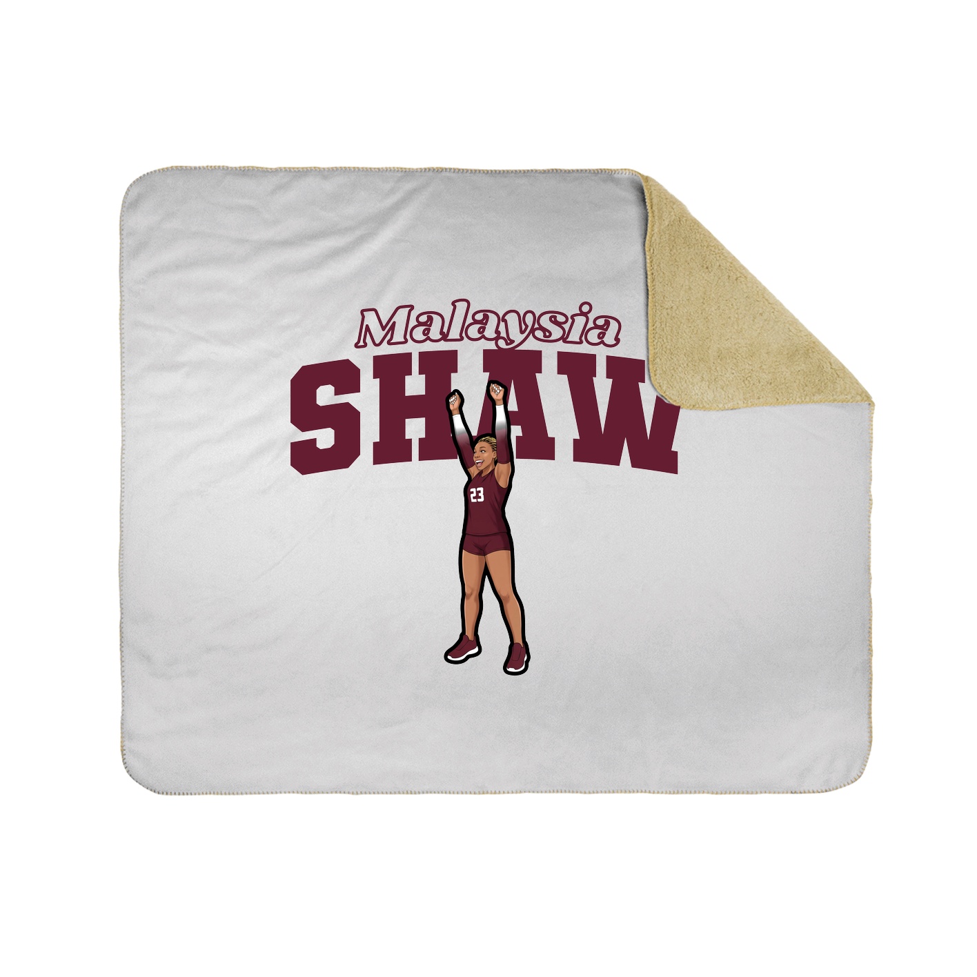 Throw Blanket — Name Arch in White
