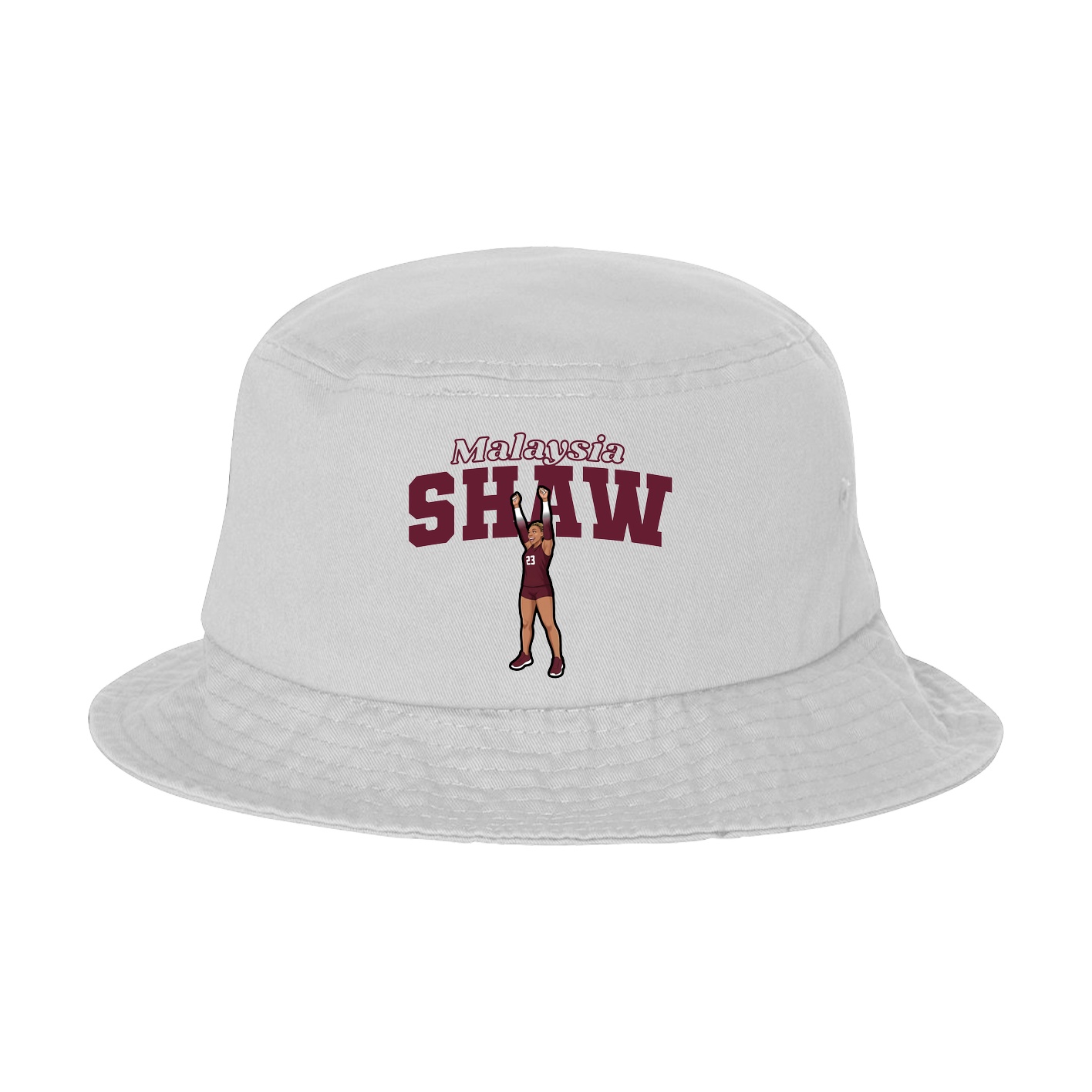 Bucket Cap — Name Arch in White