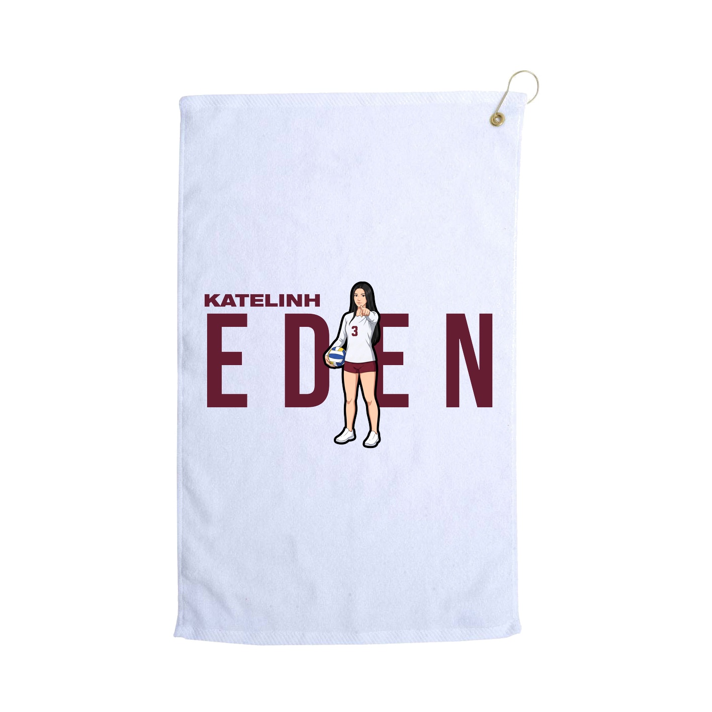 Golf Towel — Player Name in White