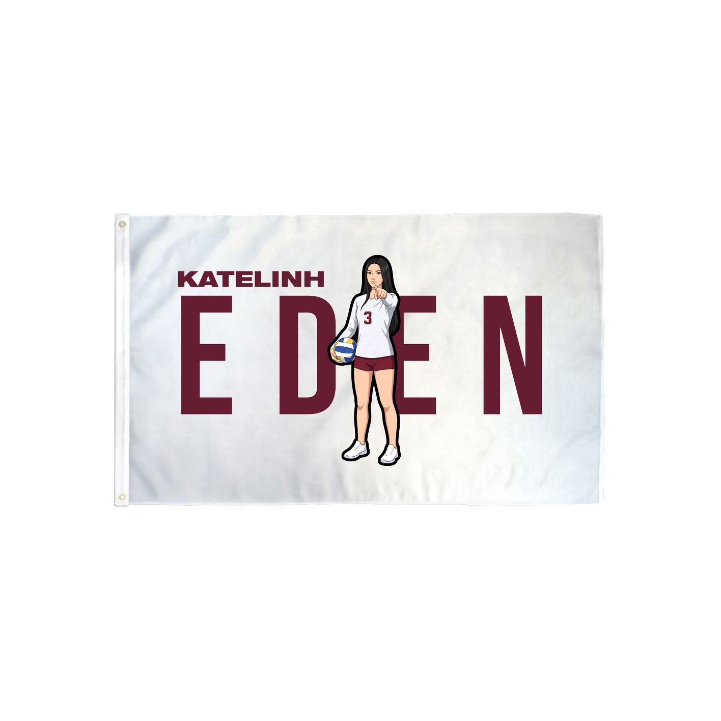 3x5 Flag — Player Name in Classic