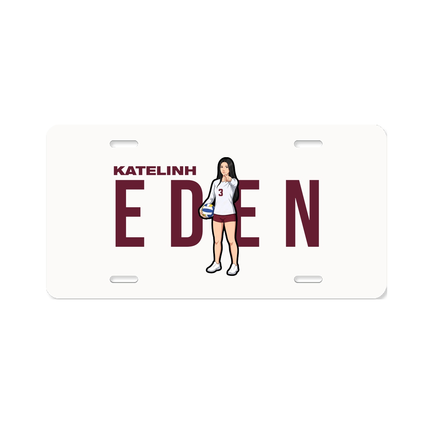 License Plate — Player Name in Classic
