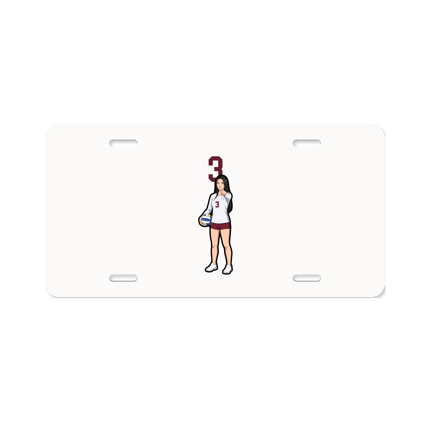 License Plate — Number Top in Classic