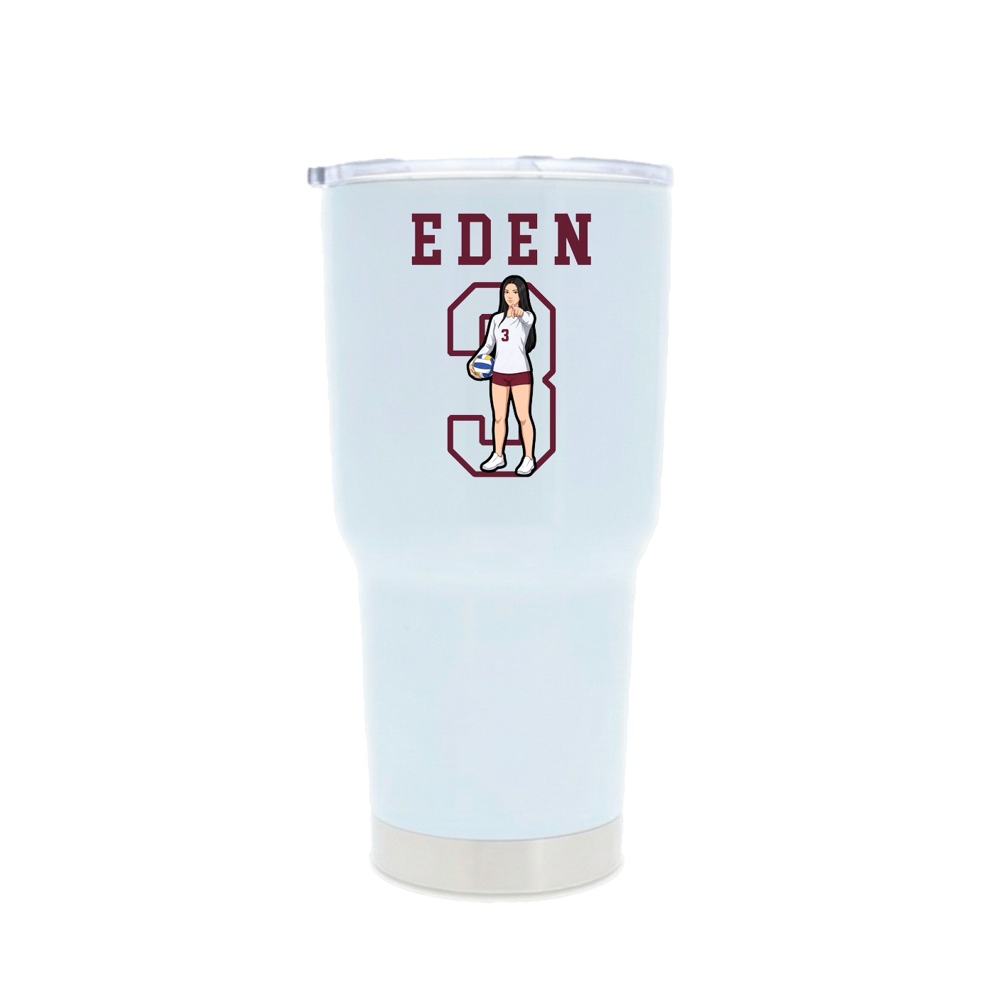 30oz Stainless Steel Tumbler — Shirsey in White