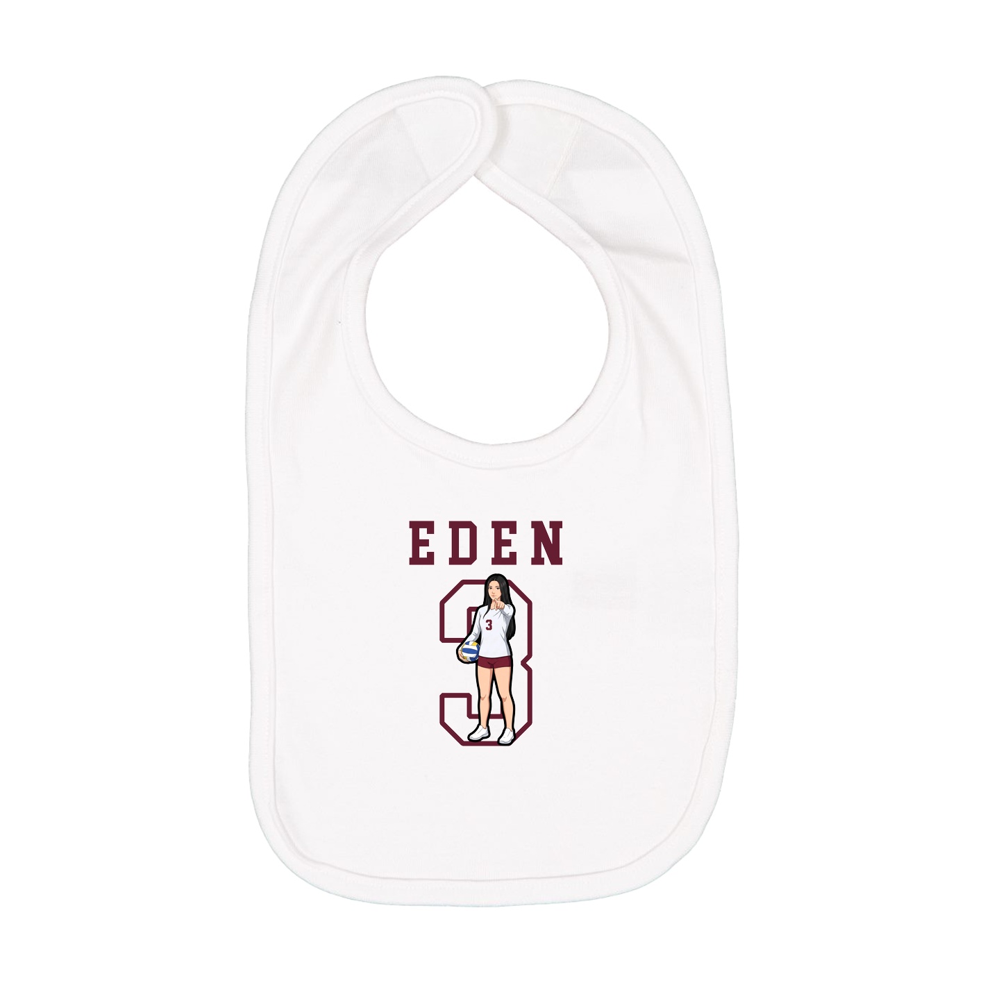 Infant Bib — Shirsey in White