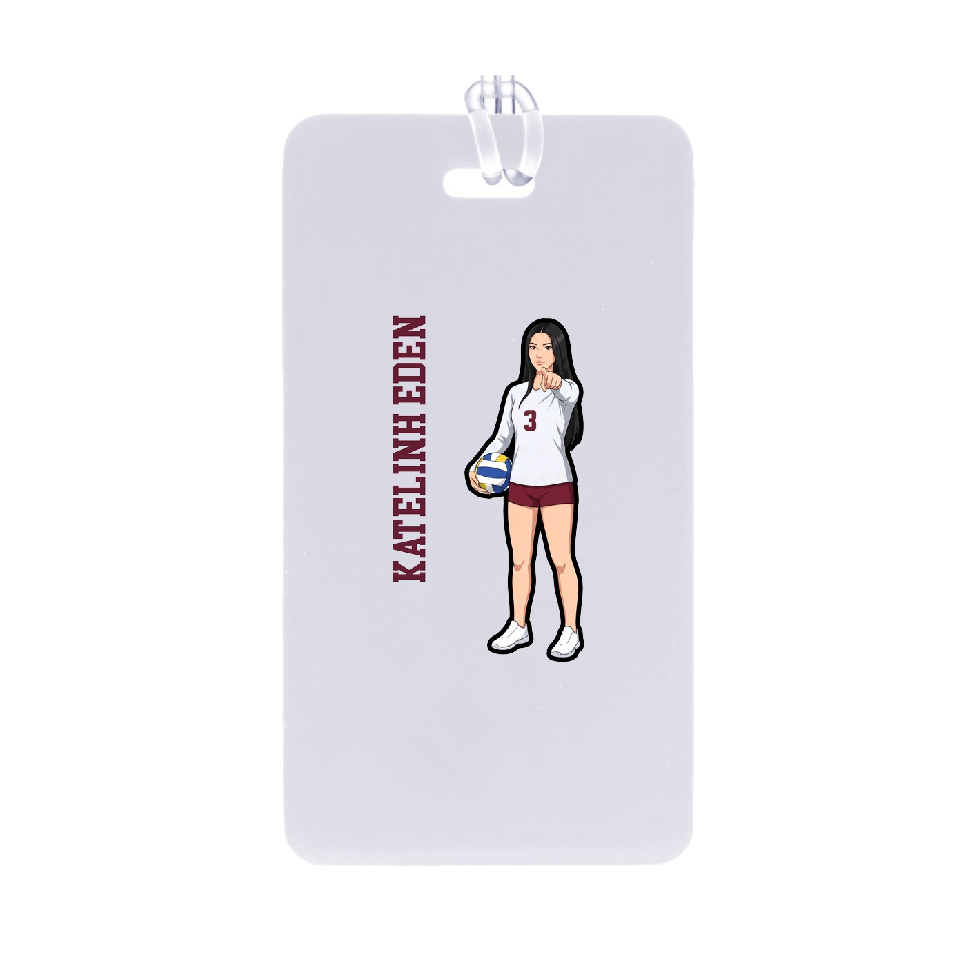 Bag Tag — Name Vertical in Classic