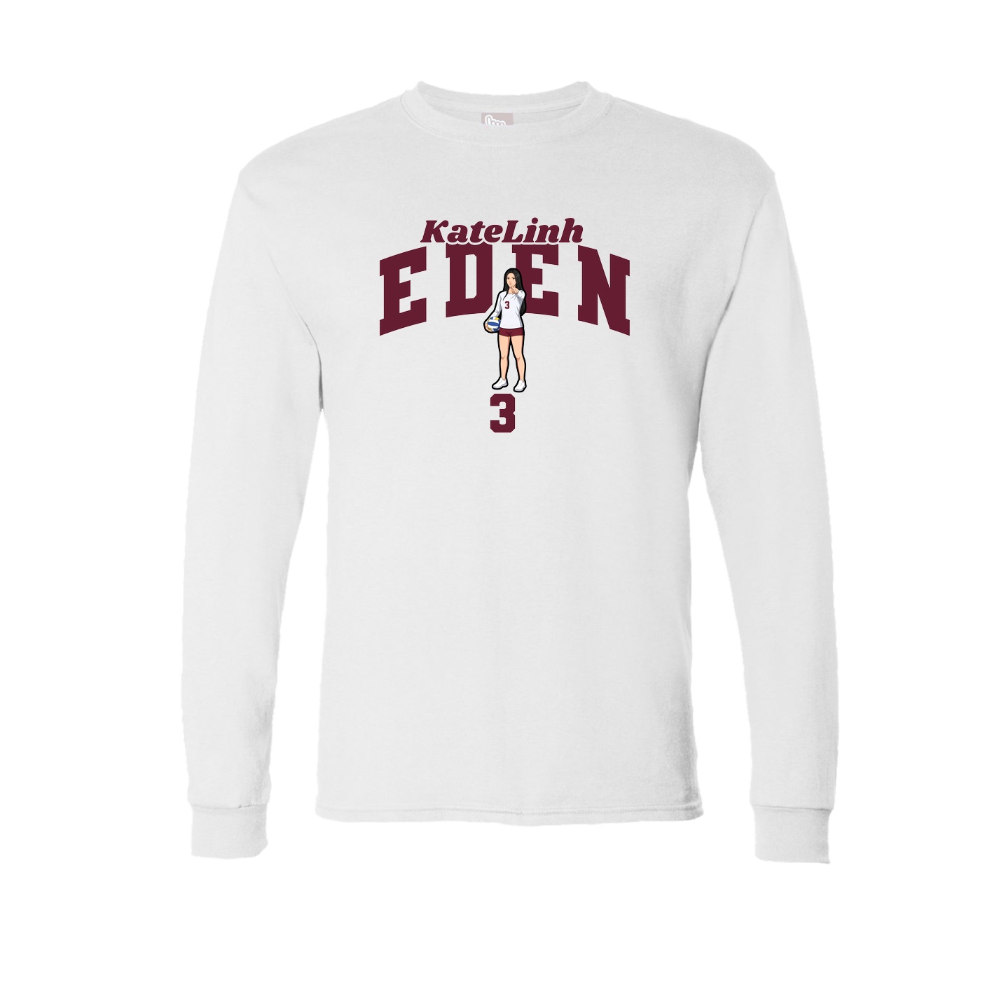 Long Sleeve Tee — Signature Arch in White