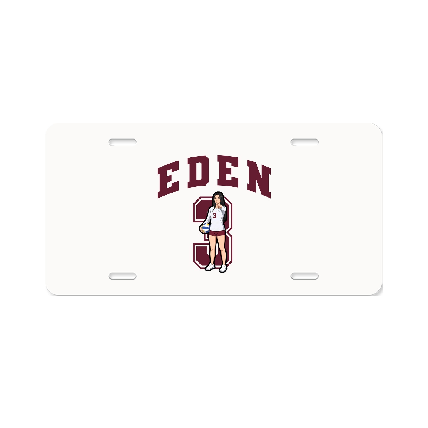 License Plate — Number in Classic