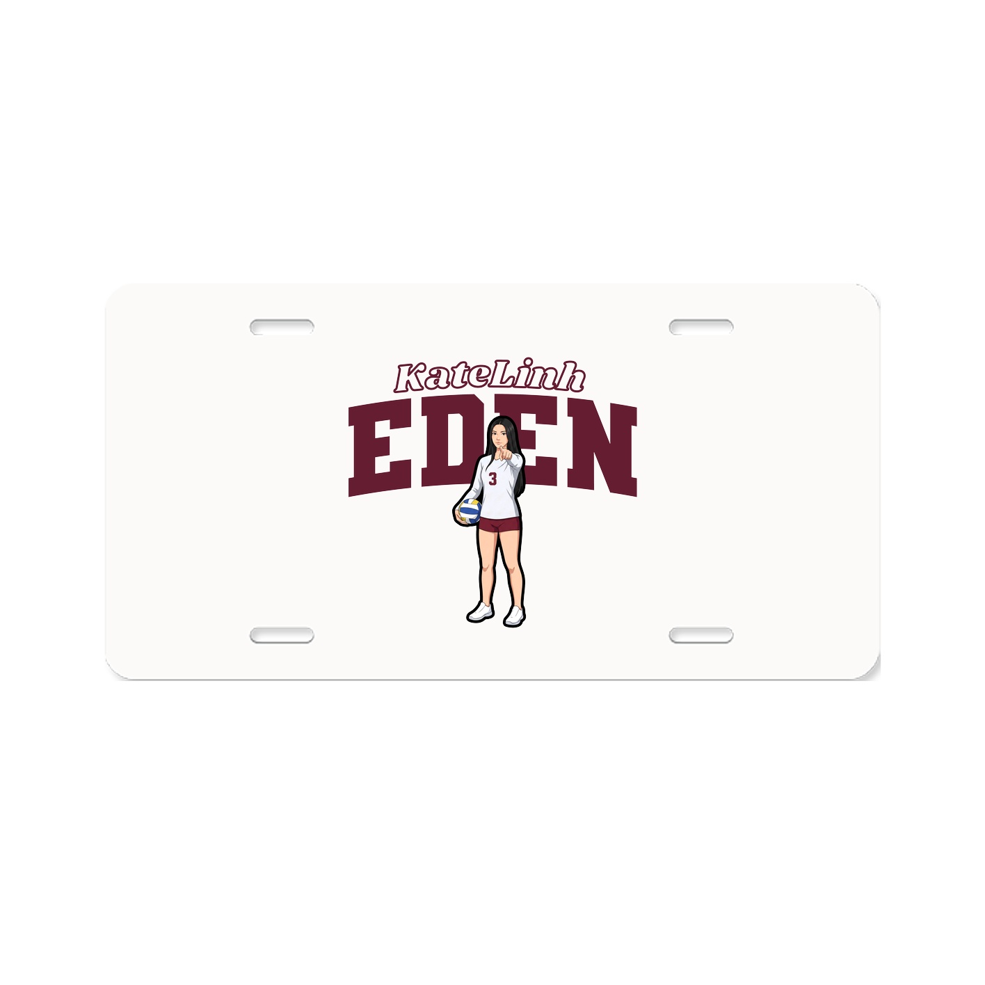 License Plate — Name Arch in Classic