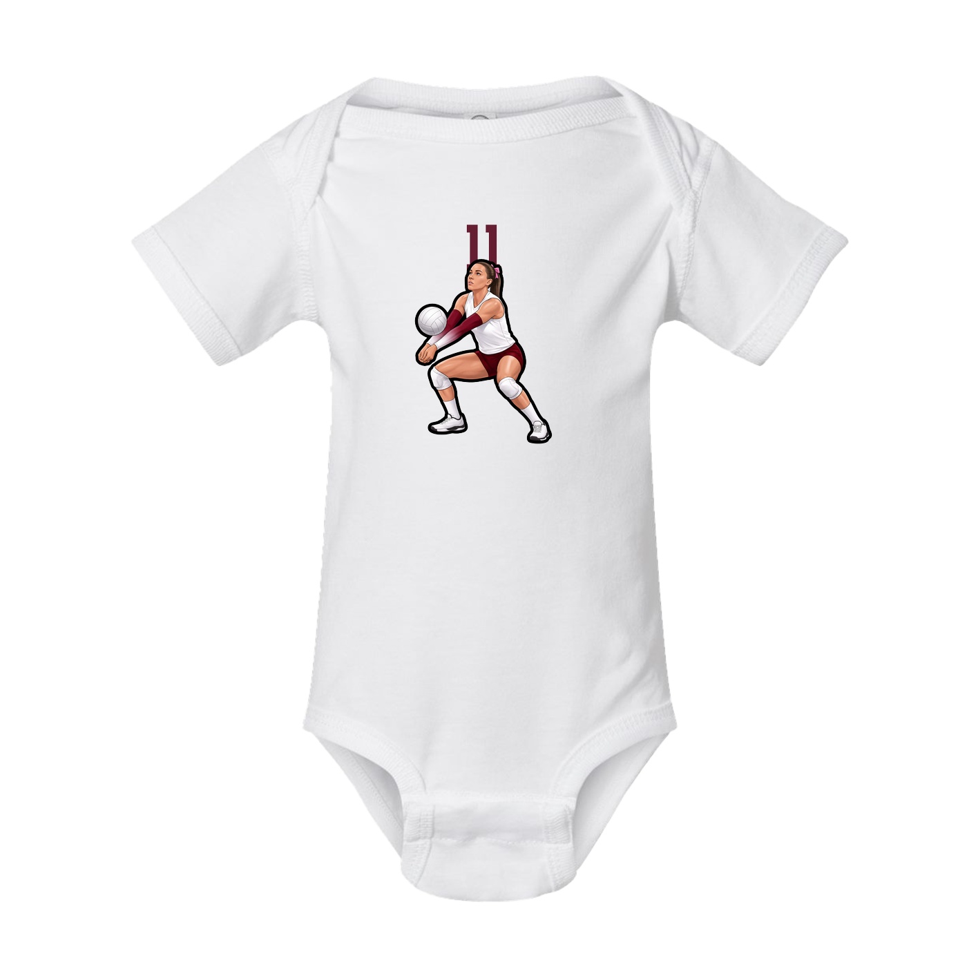 Baby Onesie — Number Top in White