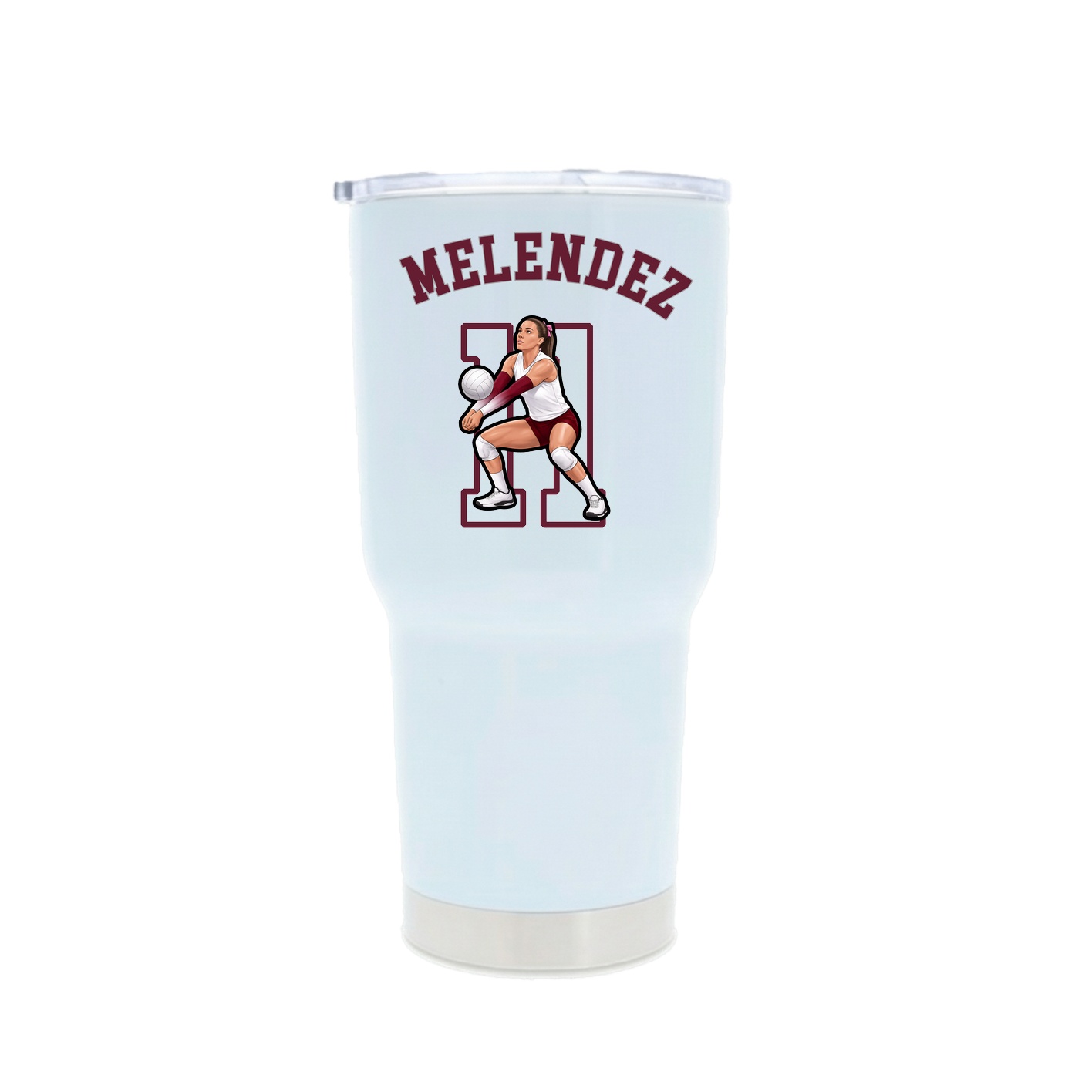 30oz Stainless Steel Tumbler — Shirsey Arch in White