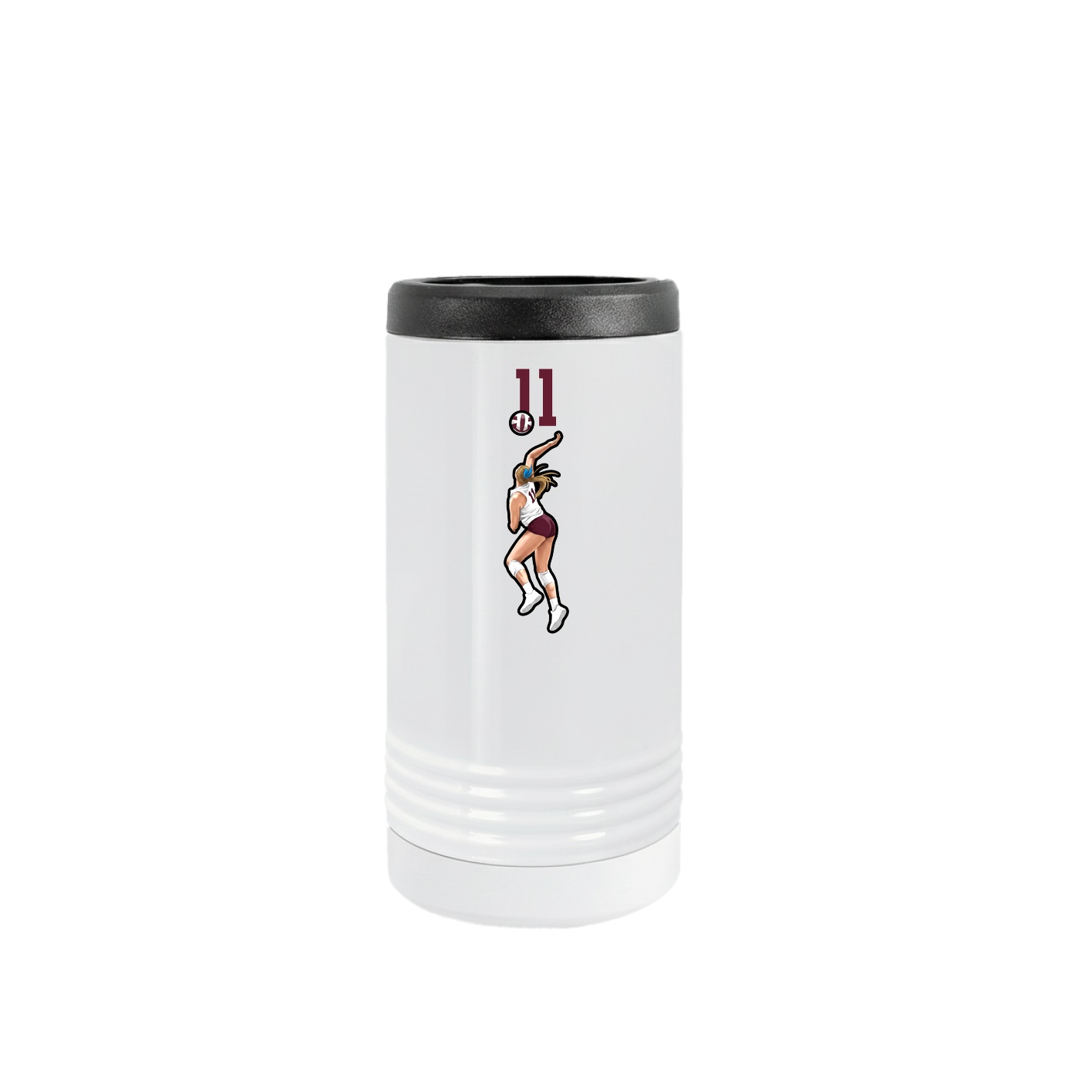 Slim Beverage Holder — Number Top in White