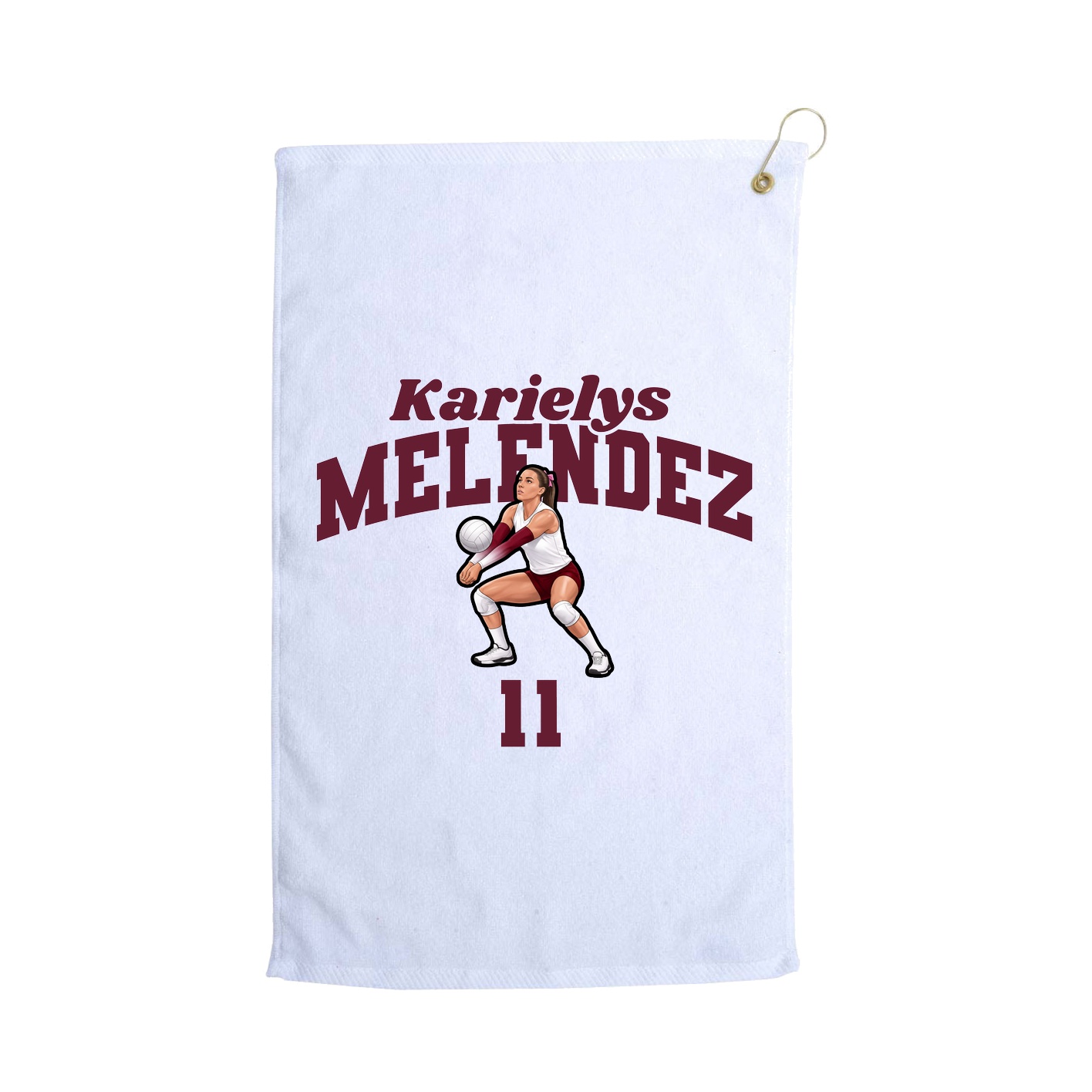 Golf Towel — Signature Arch in White