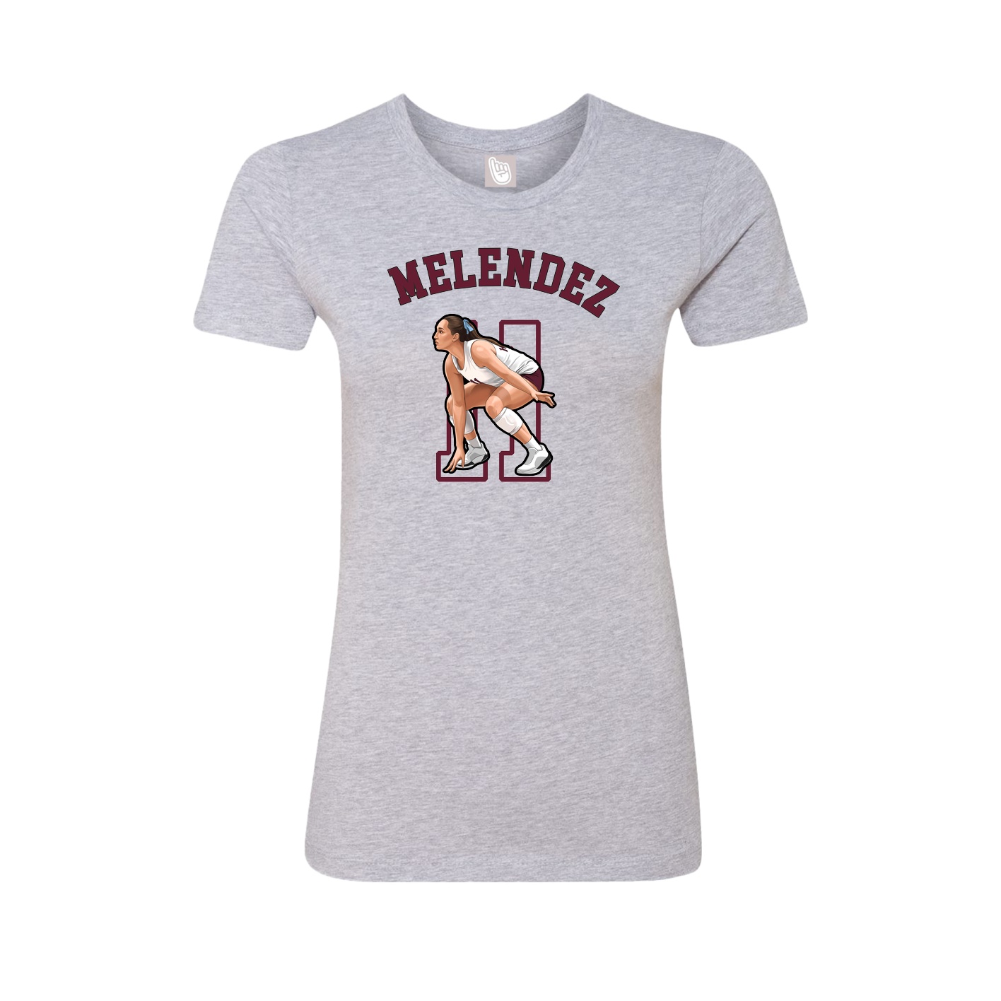 Fitted Women's Tee — Shirsey Arch in Grey
