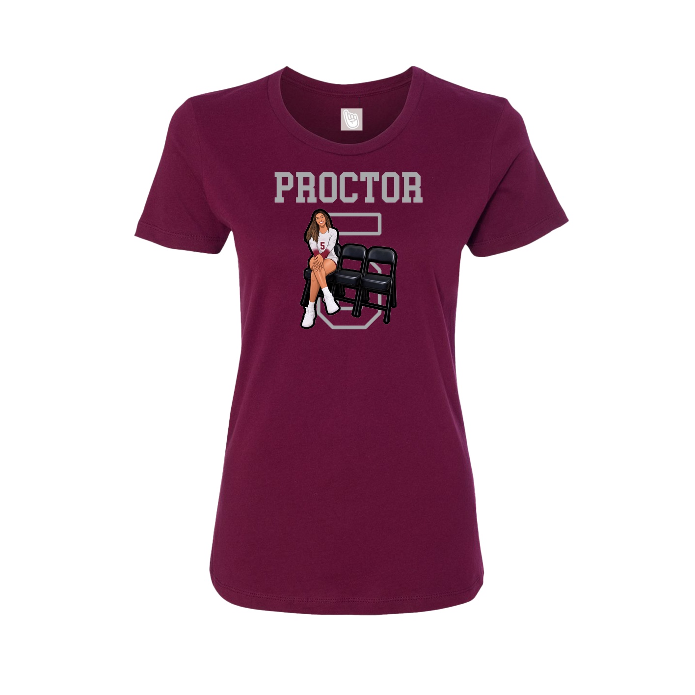 Fitted Women's Tee — Shirsey in Maroon