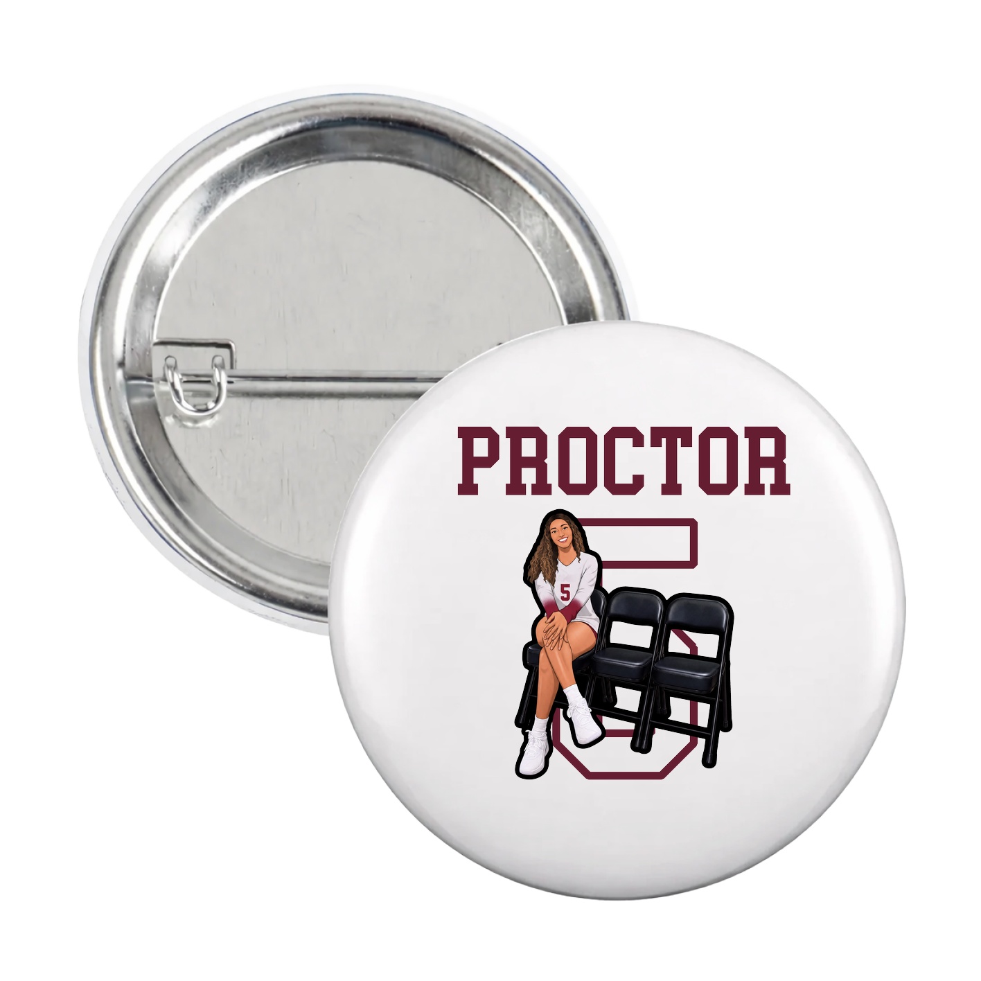Game Day Button — Shirsey in White