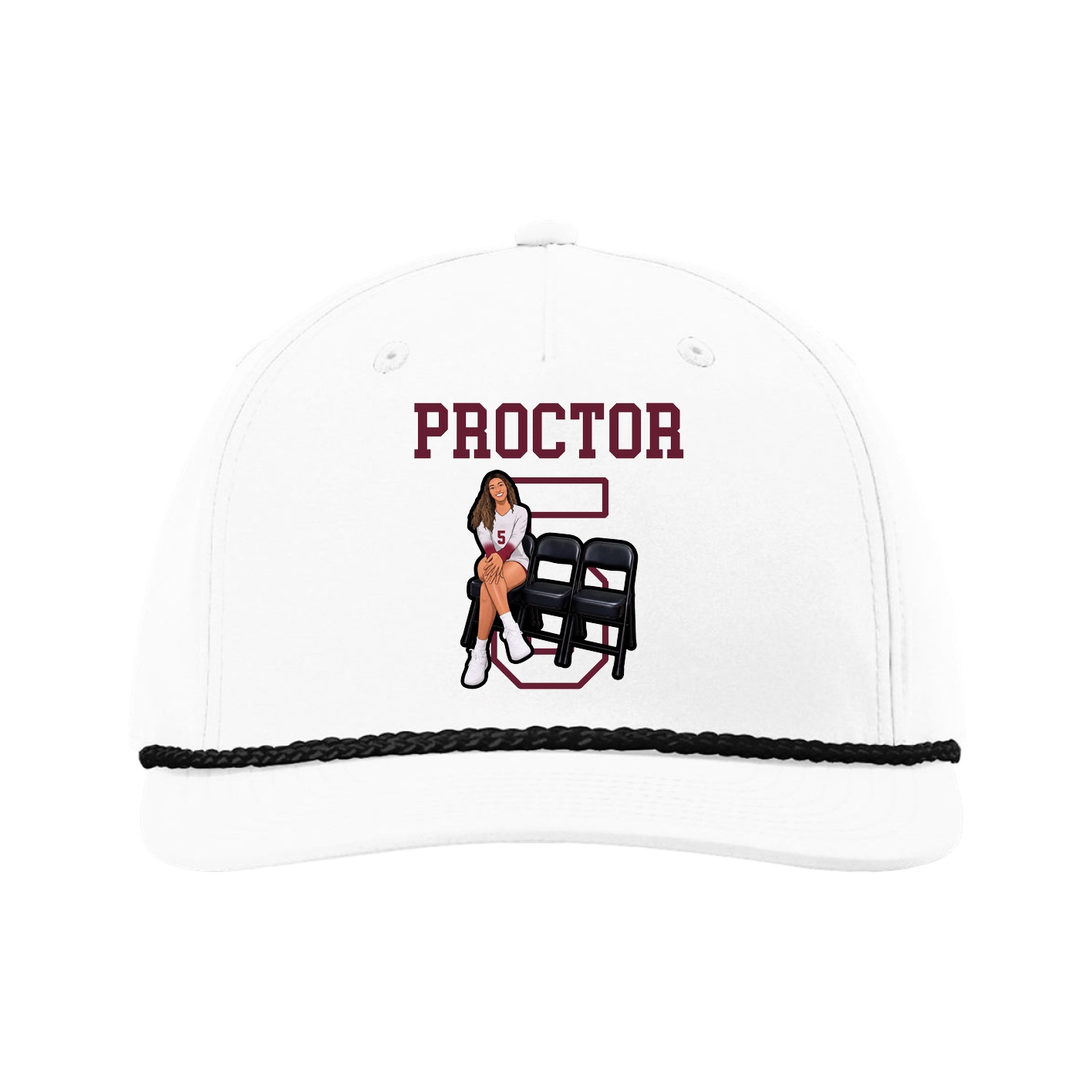 Five-Panel Classic Rope Cap — Shirsey in White
