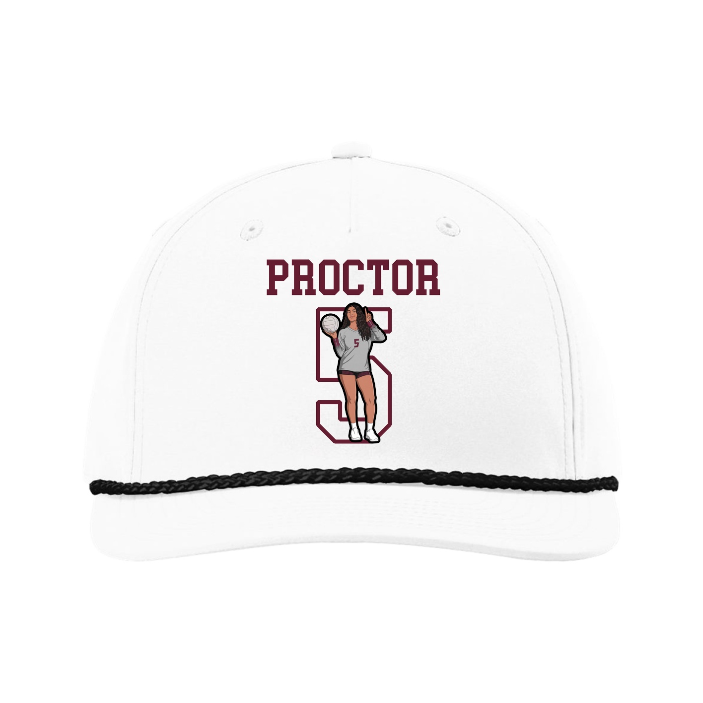 Five-Panel Classic Rope Cap — Shirsey in White