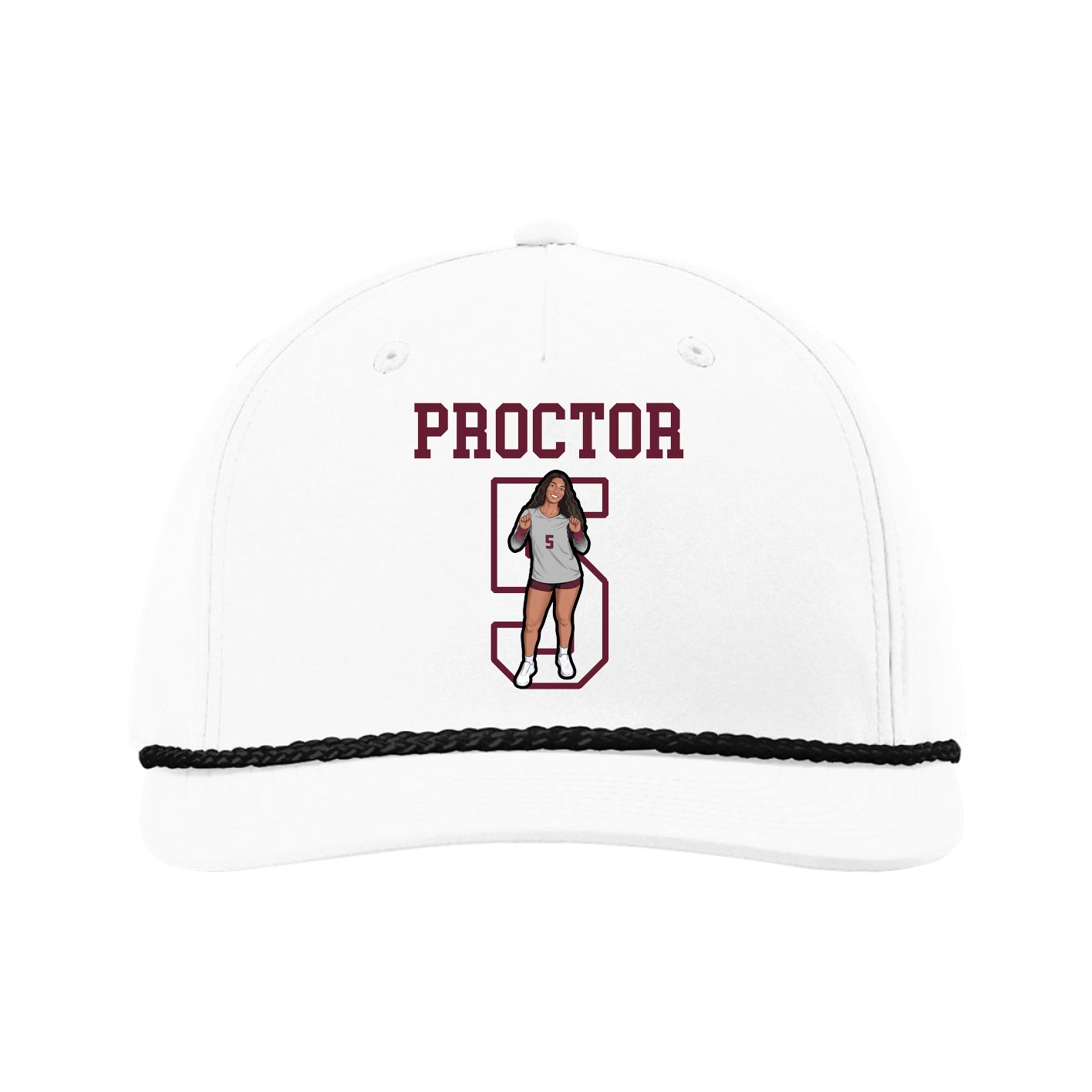 Five-Panel Classic Rope Cap — Shirsey in White