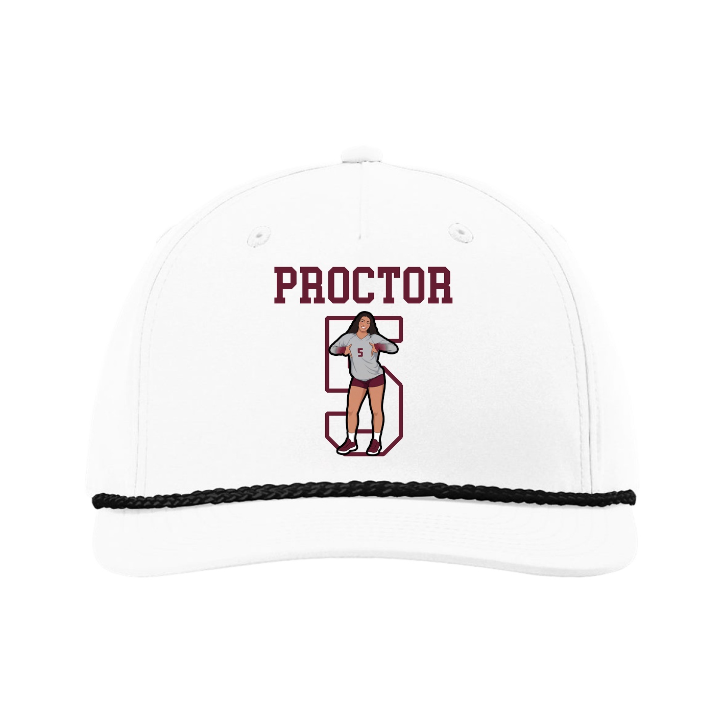 Five-Panel Classic Rope Cap — Shirsey in White