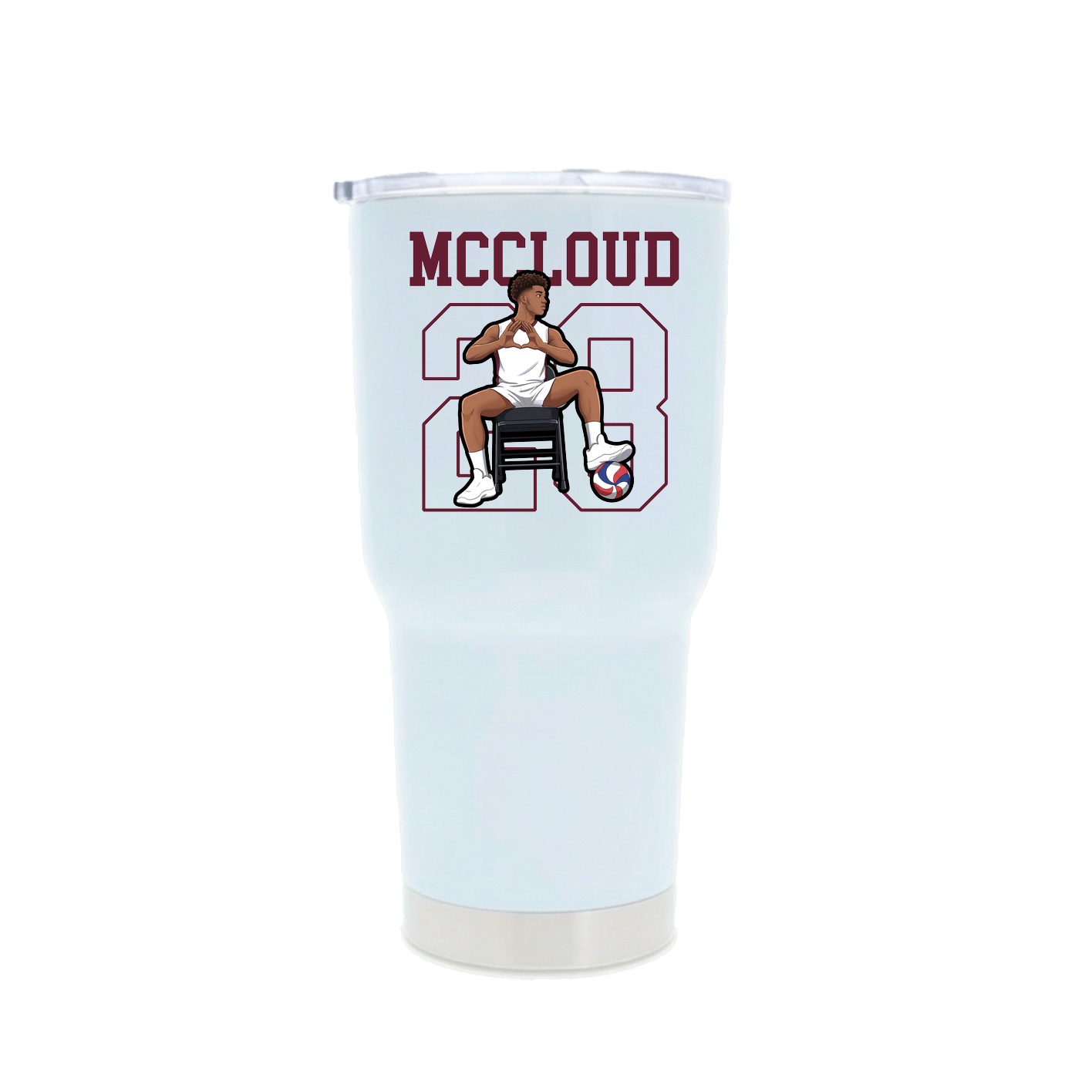 30oz Stainless Steel Tumbler — Shirsey in White