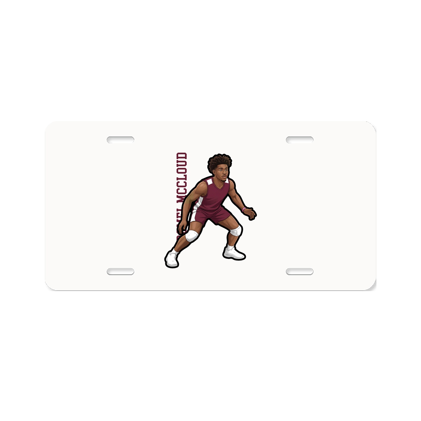 License Plate — Name Vertical in Classic
